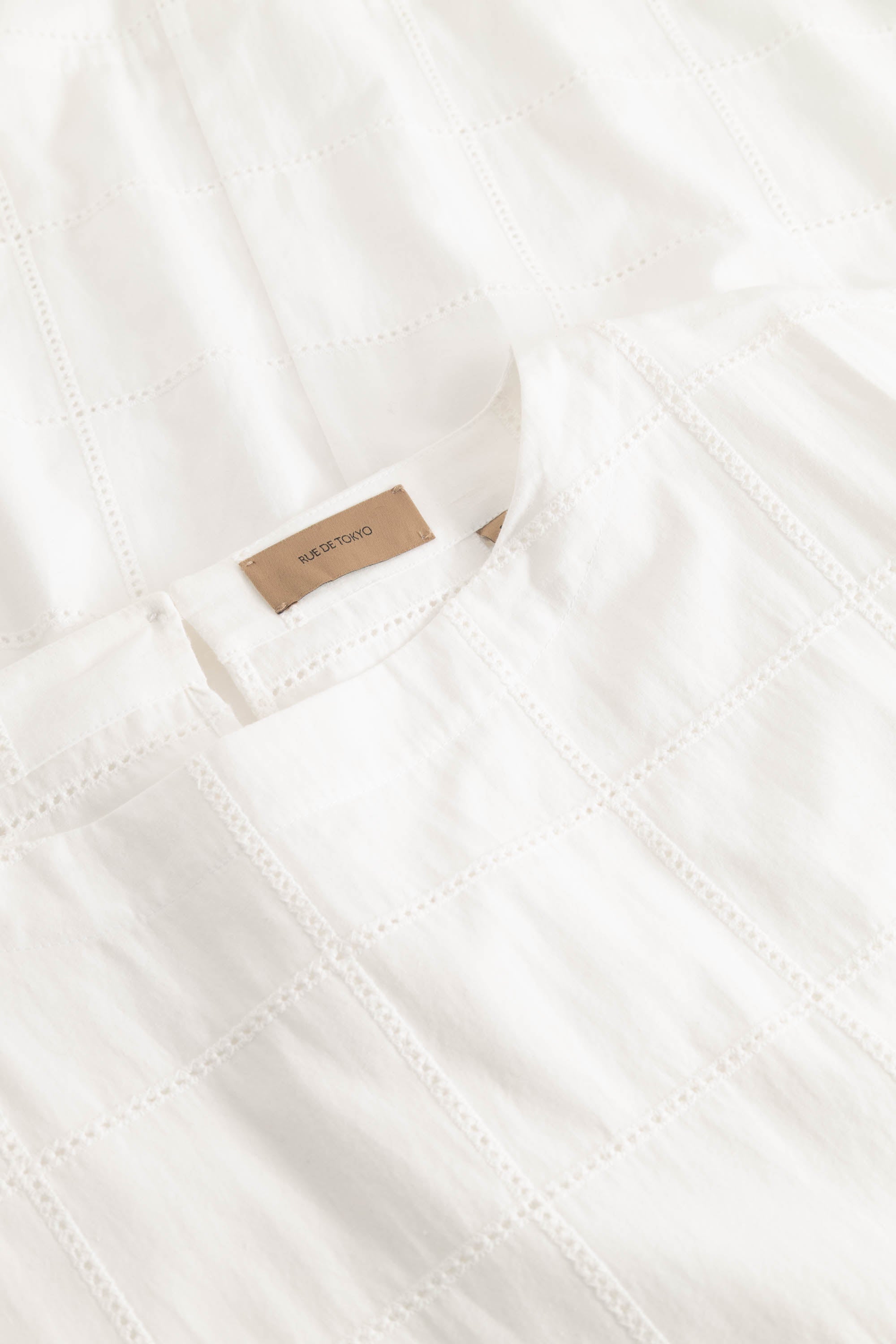 Rue de Tokyo DECIA EYELET POPLIN Dresses IVORY