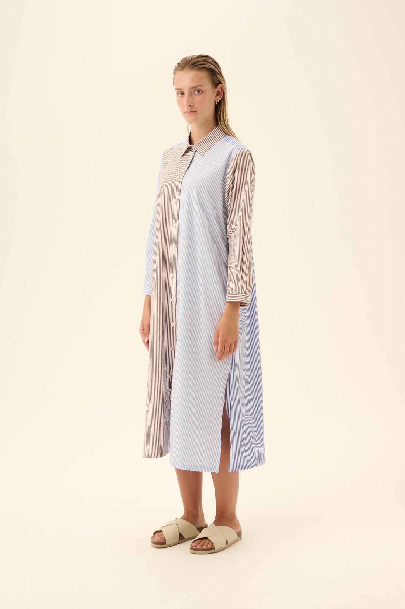 Rue de Tokyo DELLA MULTI-STRIPE Dresses BROWN