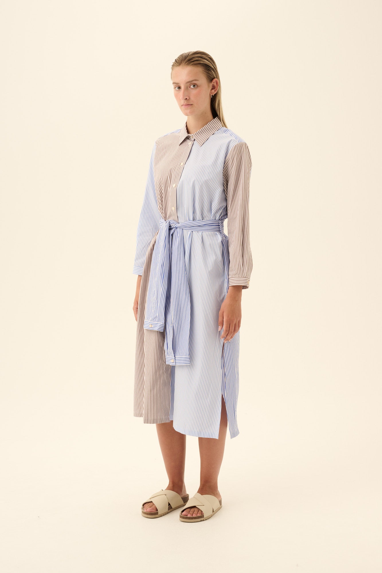 Rue de Tokyo DELLA MULTI-STRIPE Dresses BROWN