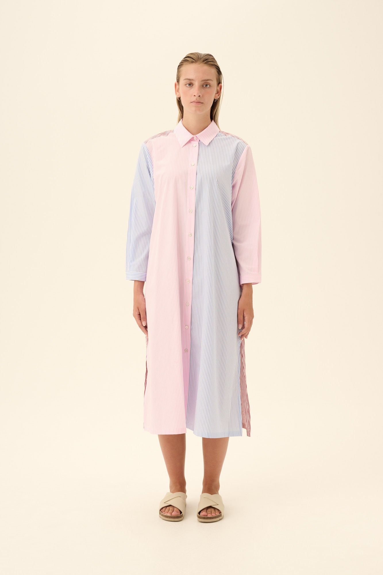 Rue de Tokyo DELLA MULTI-STRIPE Dresses LIGHT PINK