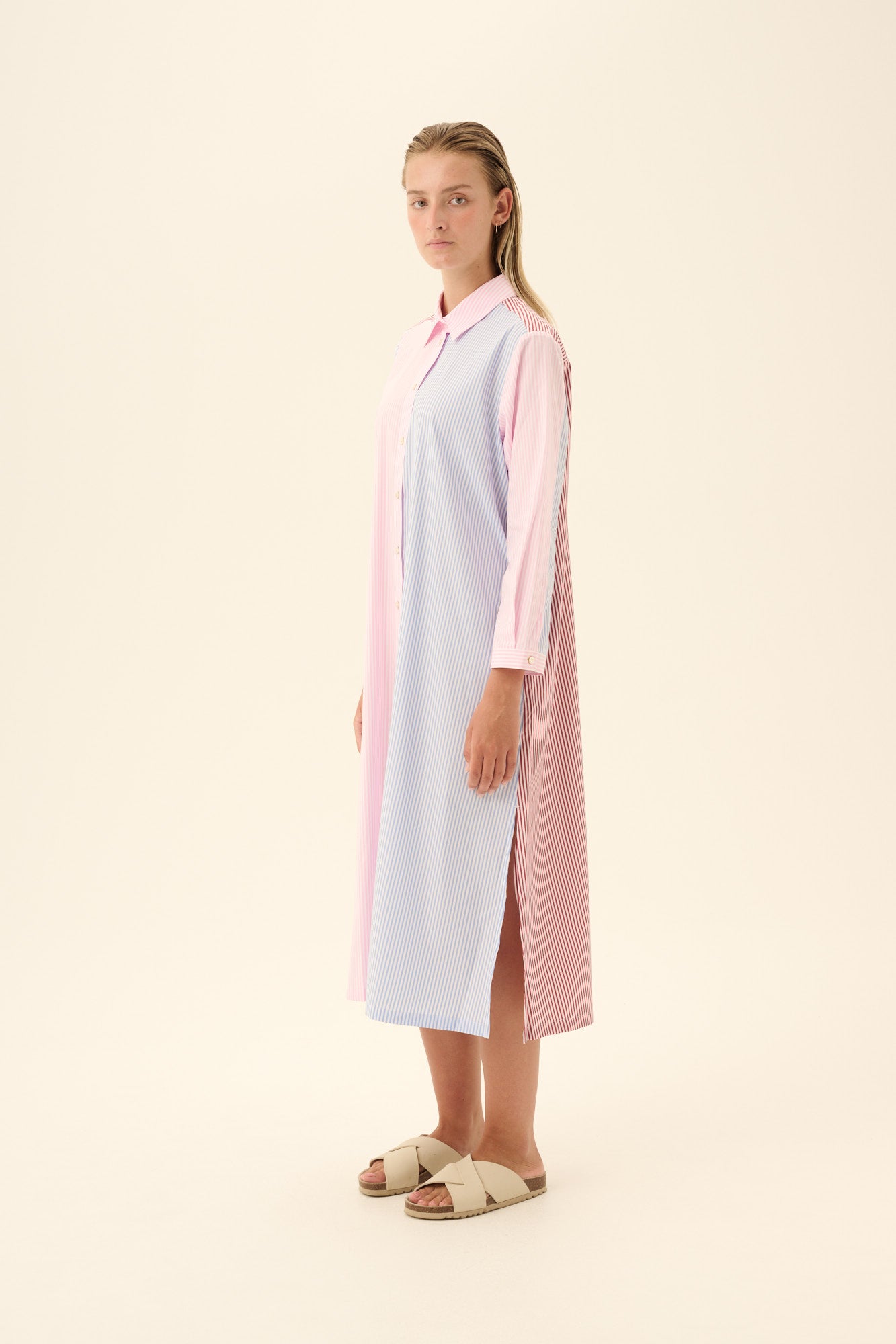 Rue de Tokyo DELLA MULTI-STRIPE Dresses LIGHT PINK