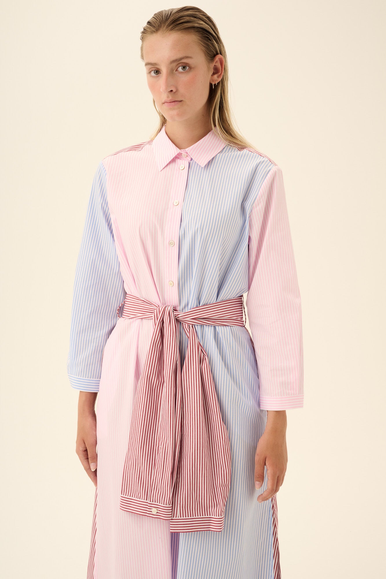 Rue de Tokyo DELLA MULTI-STRIPE Dresses LIGHT PINK