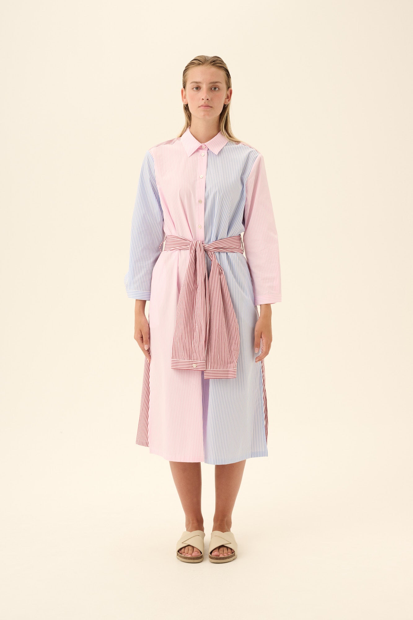 Rue de Tokyo DELLA MULTI-STRIPE Dresses LIGHT PINK