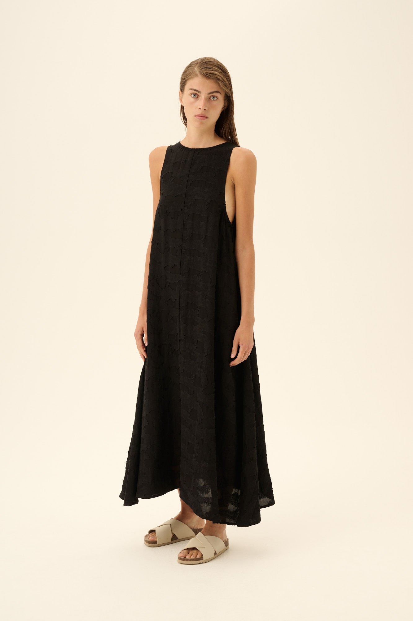 Rue de Tokyo DEOMIRA VISCOSE LINEN Dresses BLACK