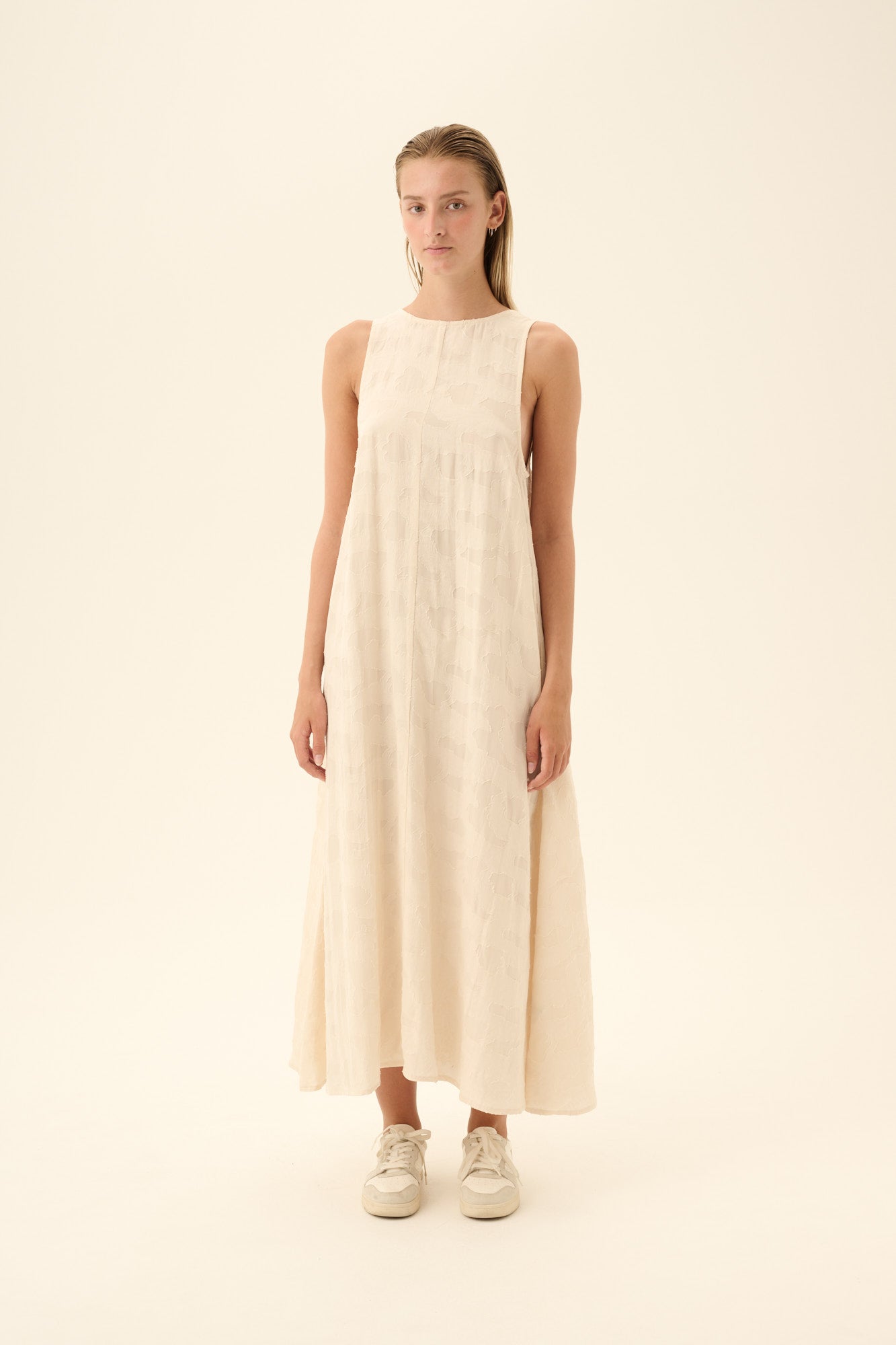 Rue de Tokyo DEOMIRA VISCOSE LINEN Dresses CREAM