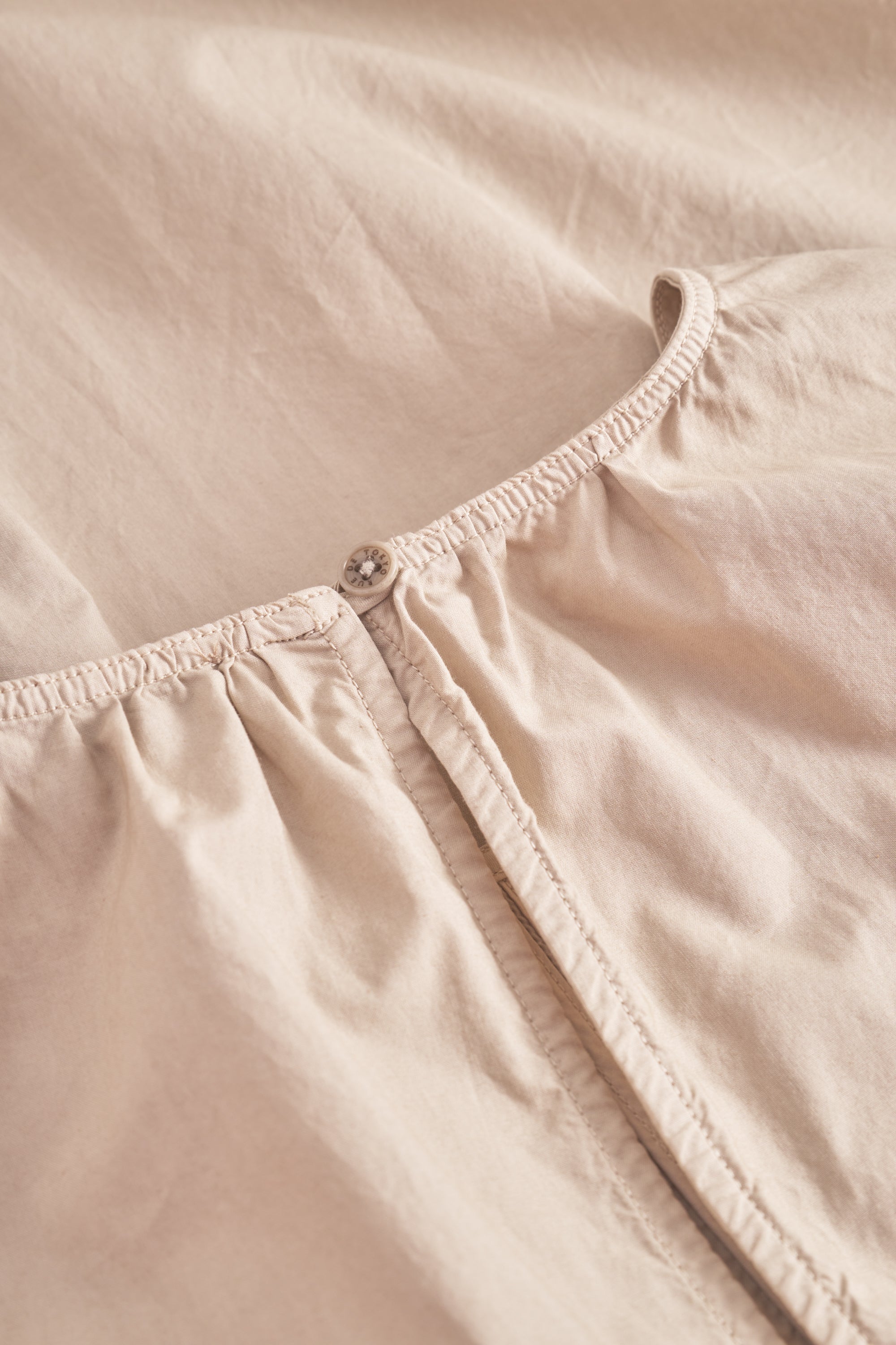 Rue de Tokyo DIANE ORGANIC GARMENT DYED POPLIN DRESSES BEIGE