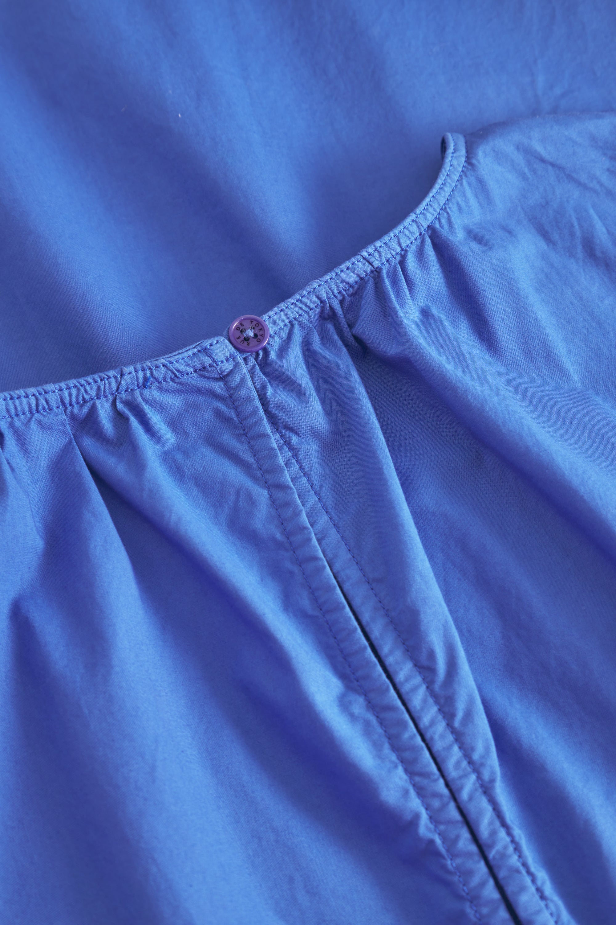 Rue de Tokyo DIANE ORGANIC GARMENT DYED POPLIN DRESSES LAPIS BLUE