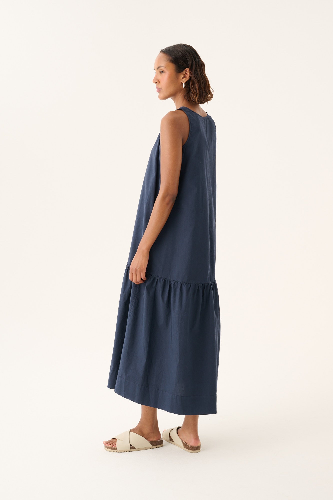 Rue de Tokyo DODDA ORGANIC GARMENT DYED POPLIN Dresses DARK NAVY