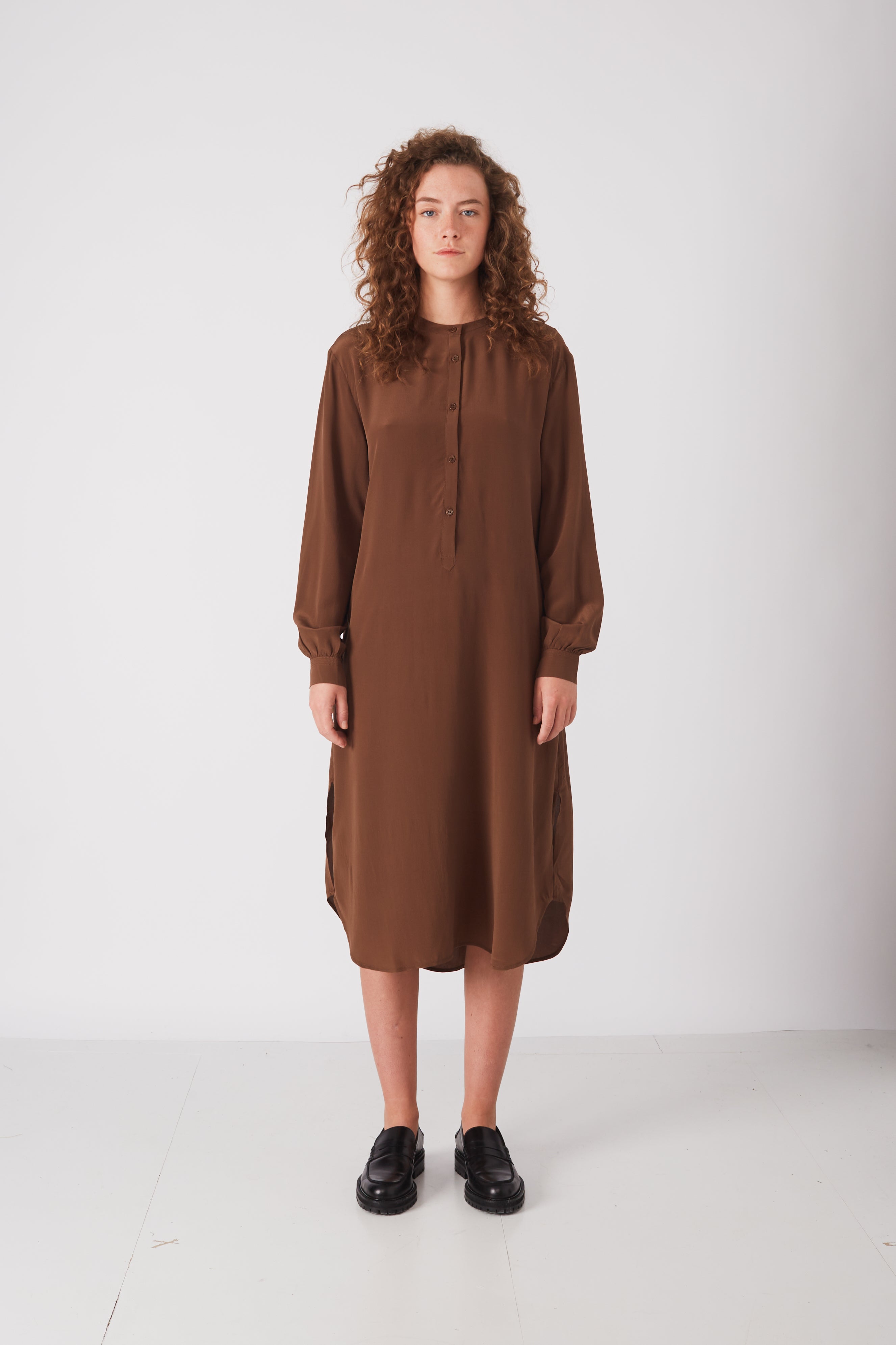 Rue de Tokyo DORA DRESS BROWN DRESSES BROWN