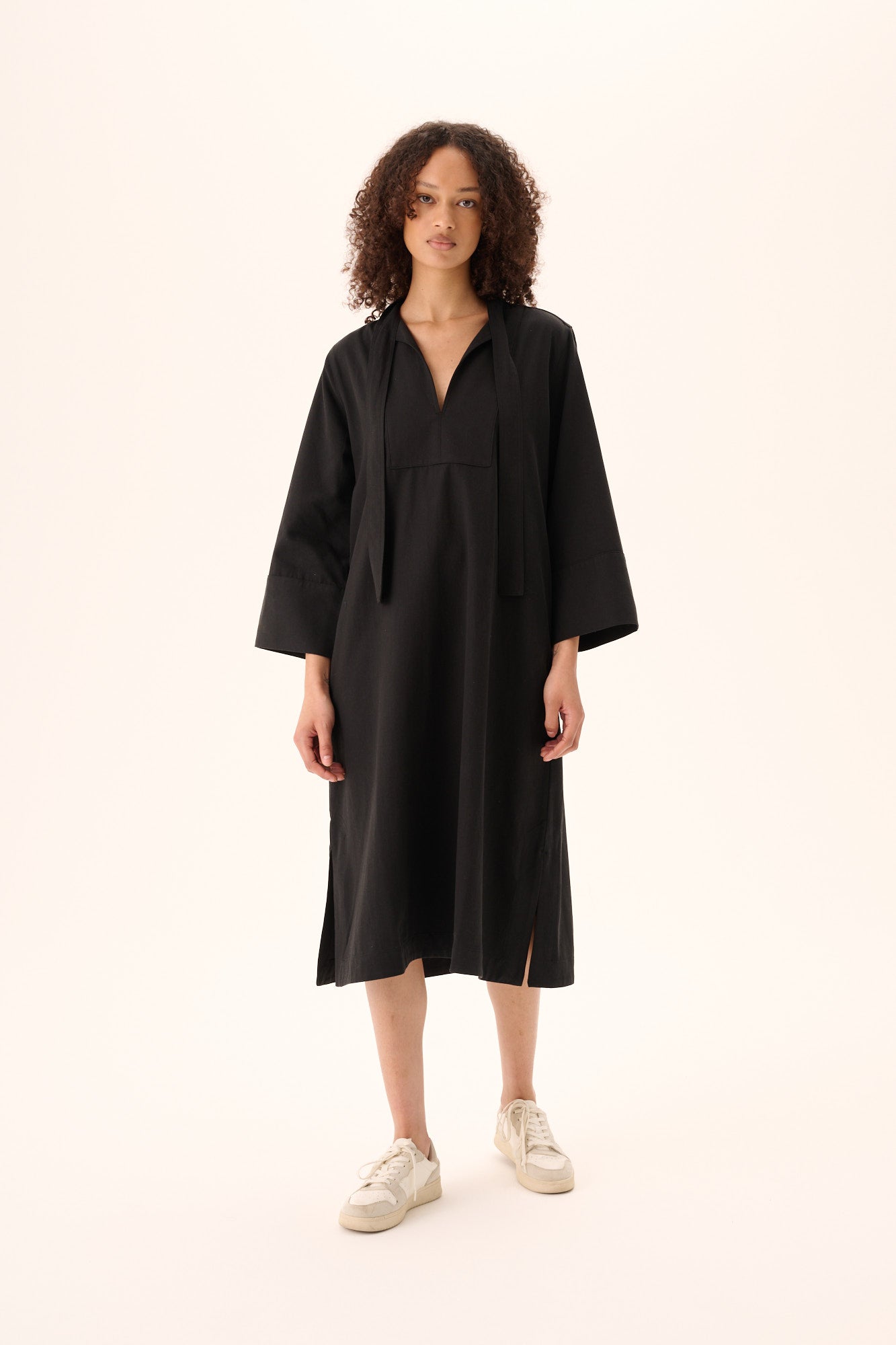 Rue de Tokyo DOT SANDWASHED CT TENCEL Dresses BLACK