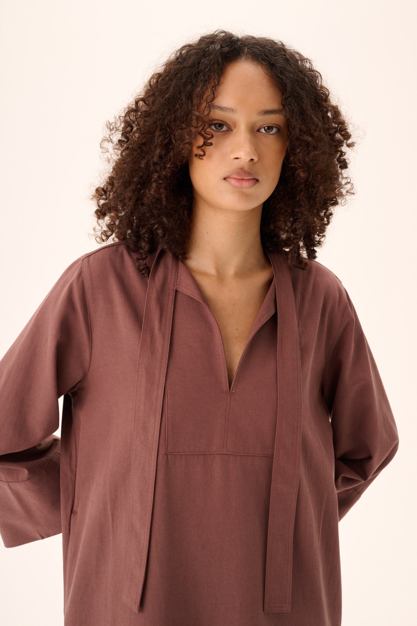 Rue de Tokyo DOT SANDWASHED CT TENCEL Dresses FADED MAROON