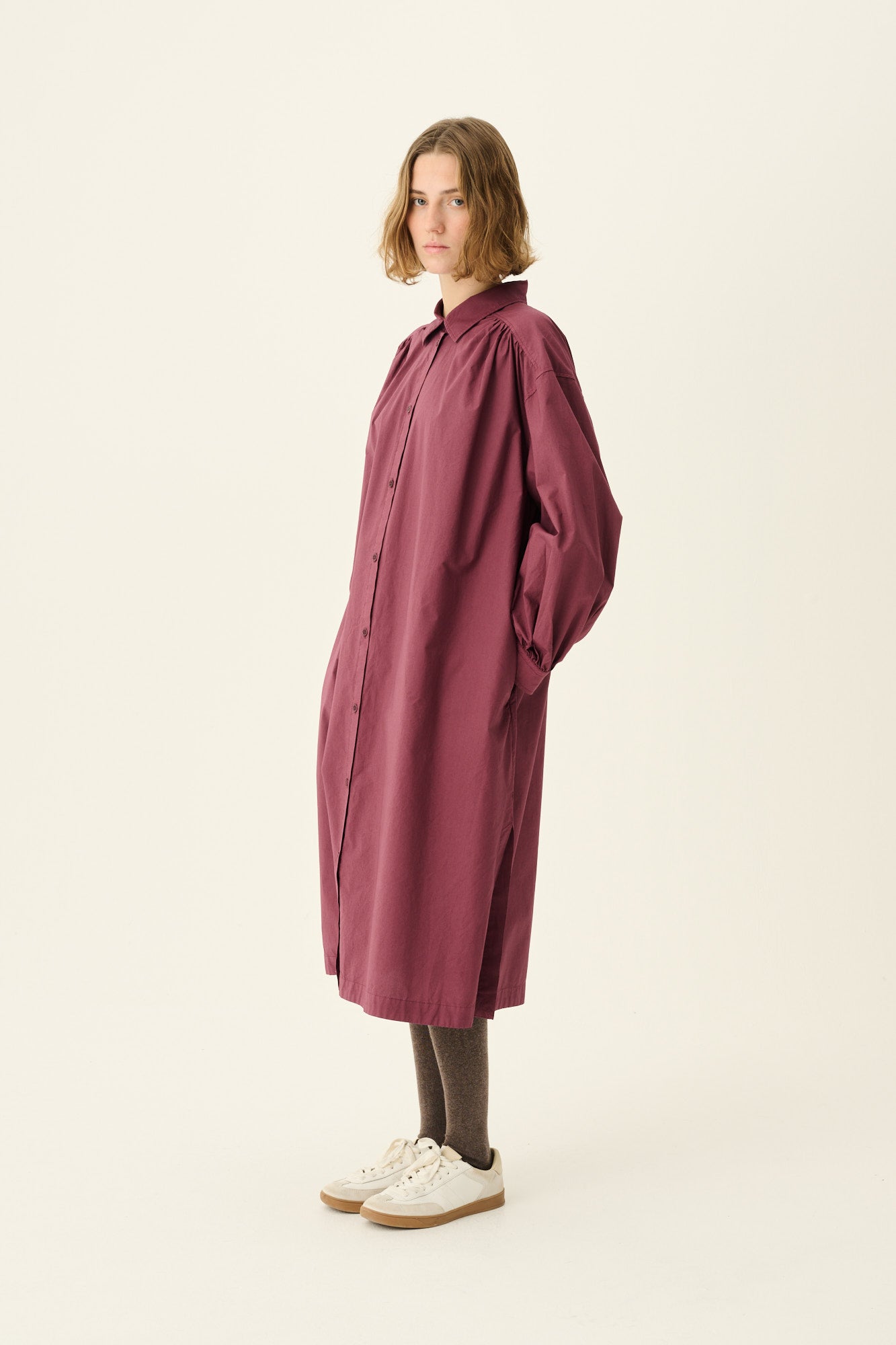 Rue de Tokyo DOUKA ORGANIC GARMENT DYED POPLIN Dresses BURGUNDY