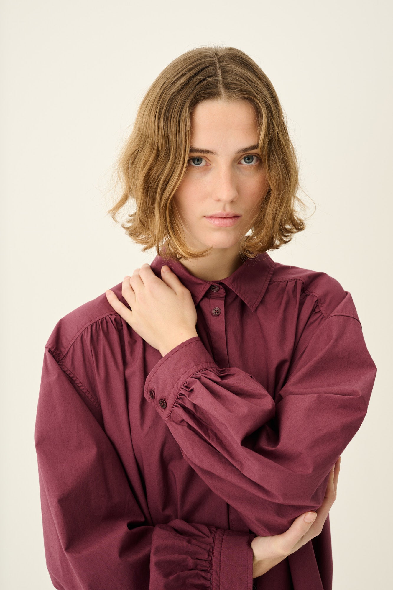 Rue de Tokyo DOUKA ORGANIC GARMENT DYED POPLIN Dresses BURGUNDY