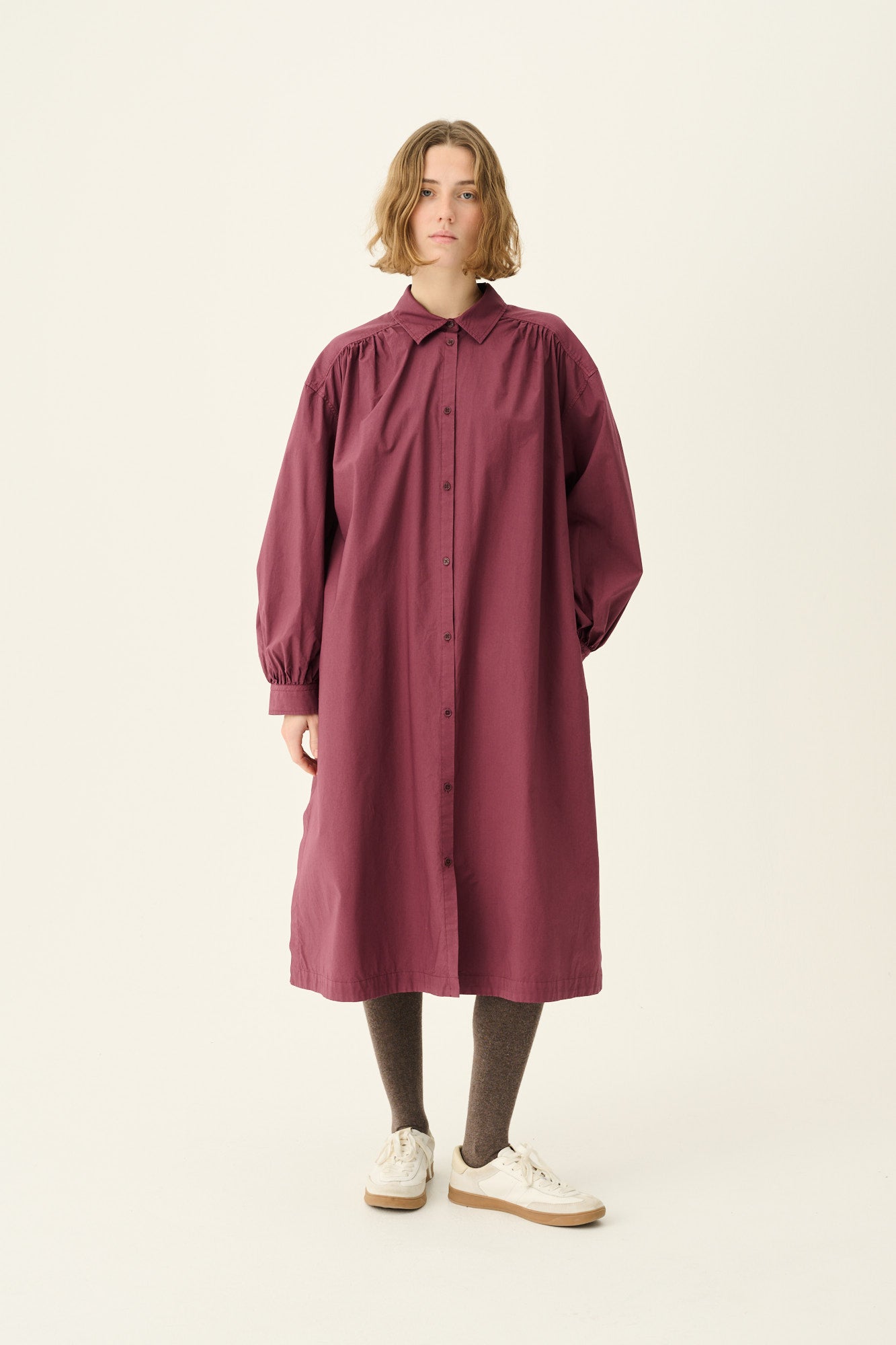 Rue de Tokyo DOUKA ORGANIC GARMENT DYED POPLIN Dresses BURGUNDY