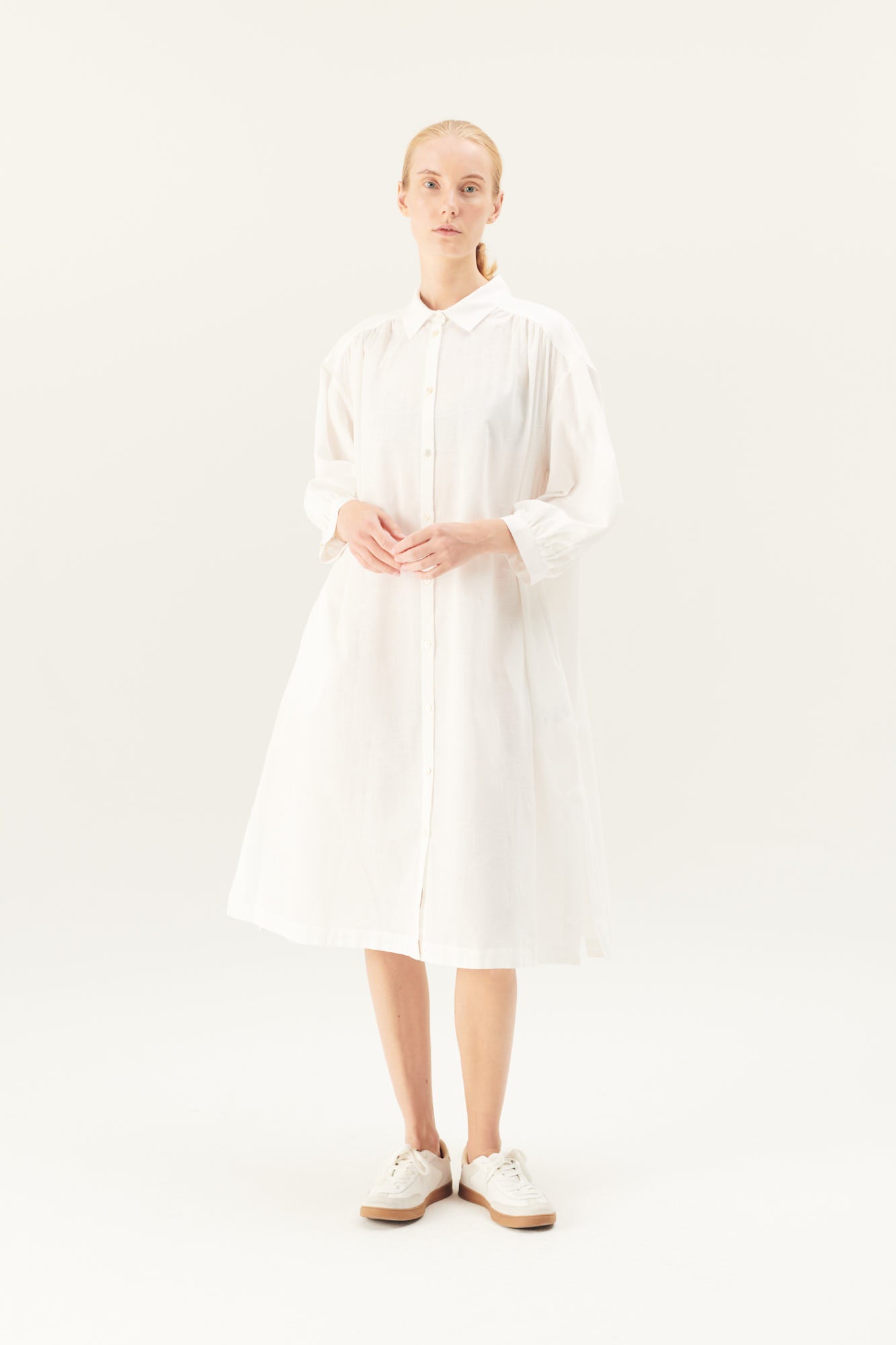Rue de Tokyo DOUKU TRANSPARENT FLOWER Dresses WHITE