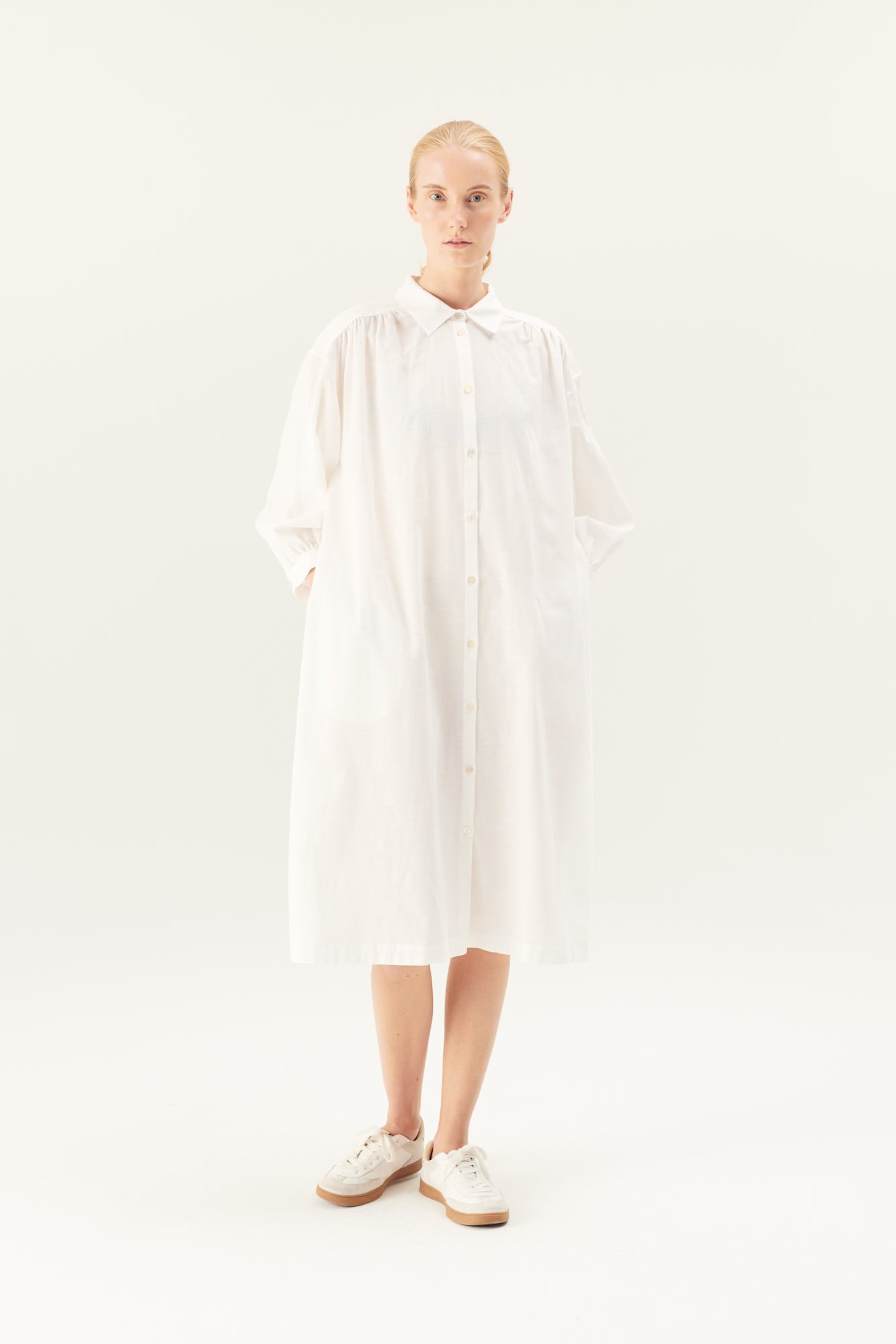 Rue de Tokyo DOUKU TRANSPARENT FLOWER Dresses WHITE