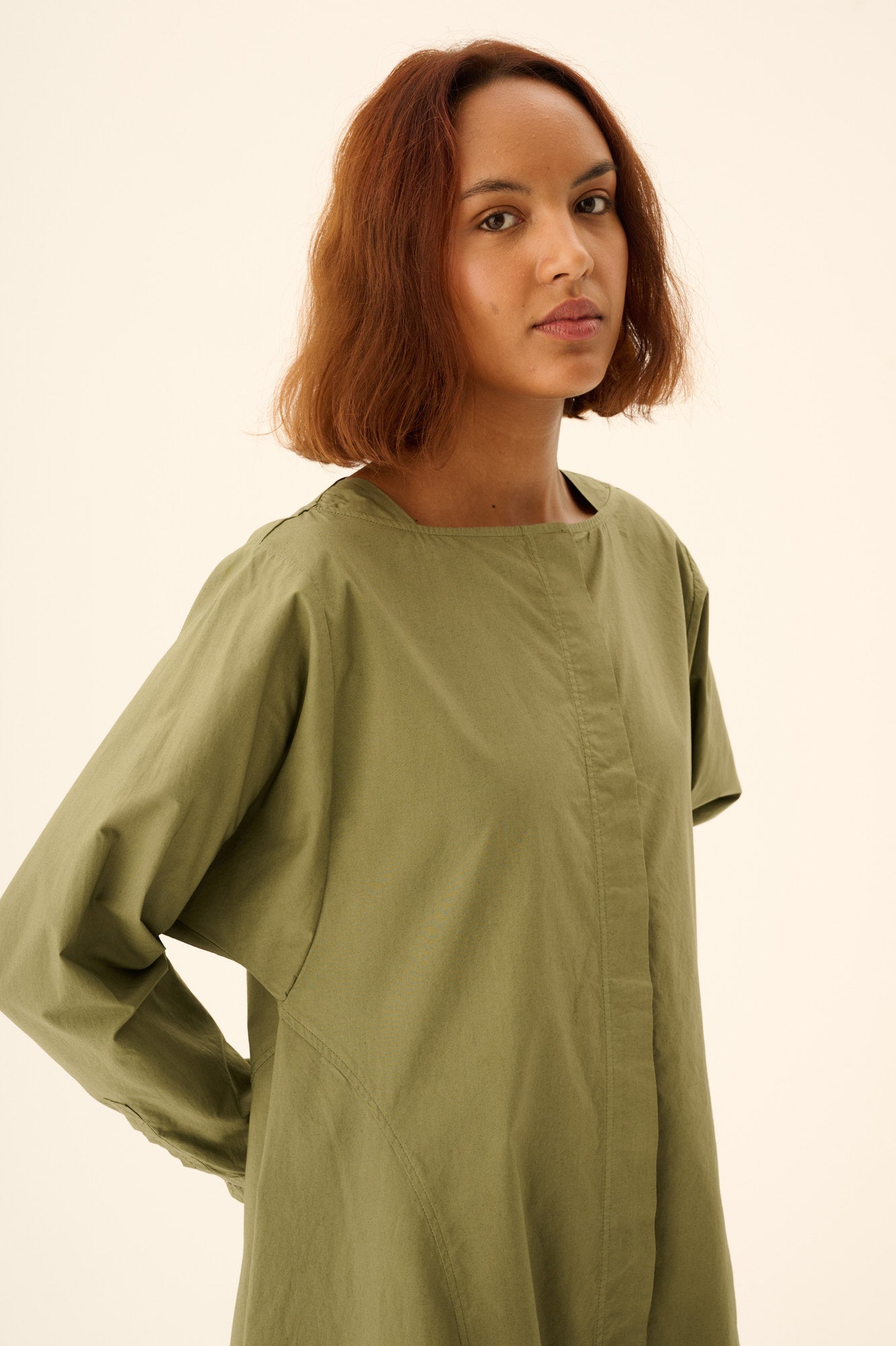 Rue de Tokyo DOXY GMTD POPLIN Dresses MOSS GREEN