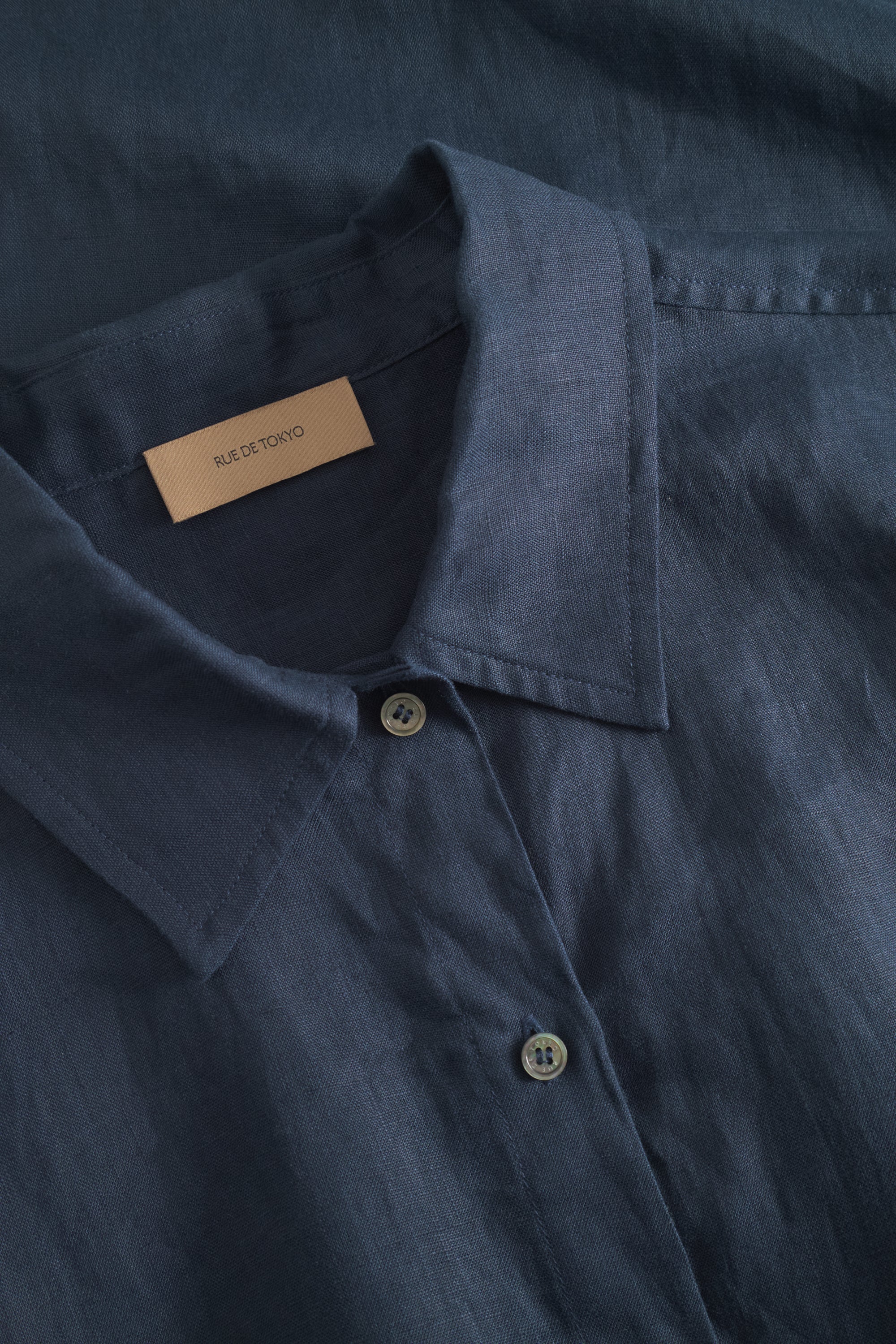 Rue de Tokyo DURI SOLID LINEN Dresses NAVY