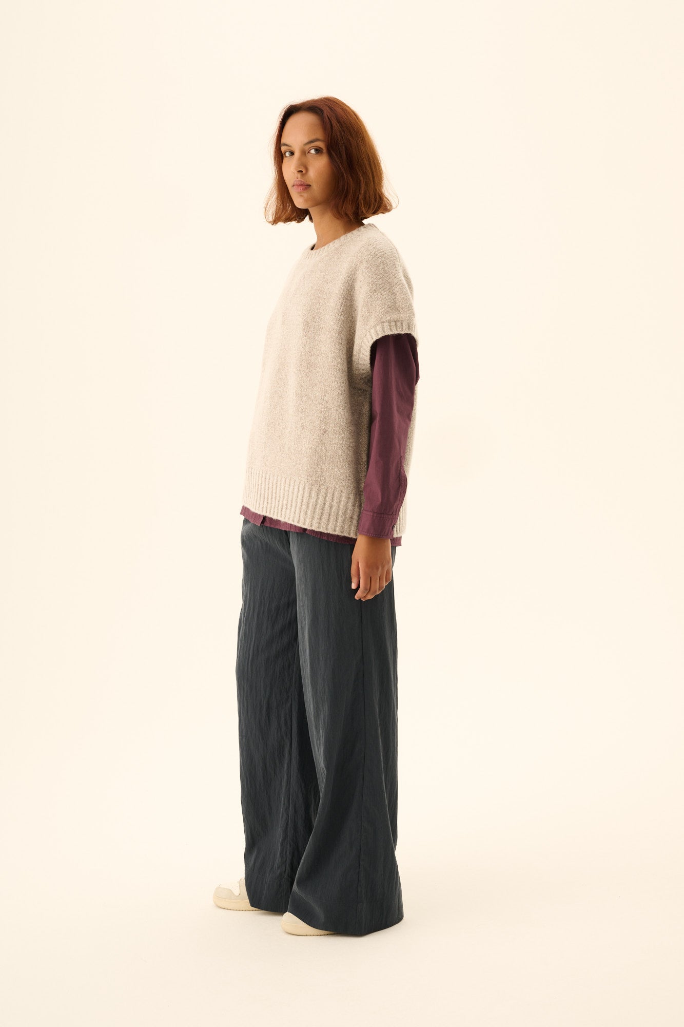 Rue de Tokyo KALINA NOVELTY KNIT Sweater LIGHT BEIGE MELANGE