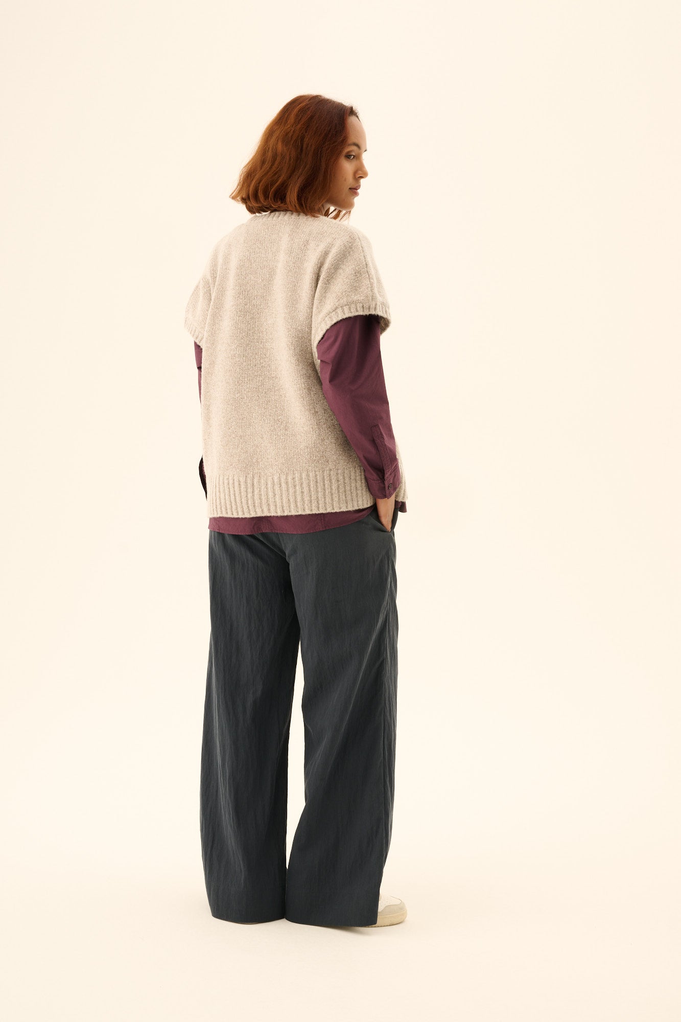 Rue de Tokyo KALINA NOVELTY KNIT Sweater LIGHT BEIGE MELANGE