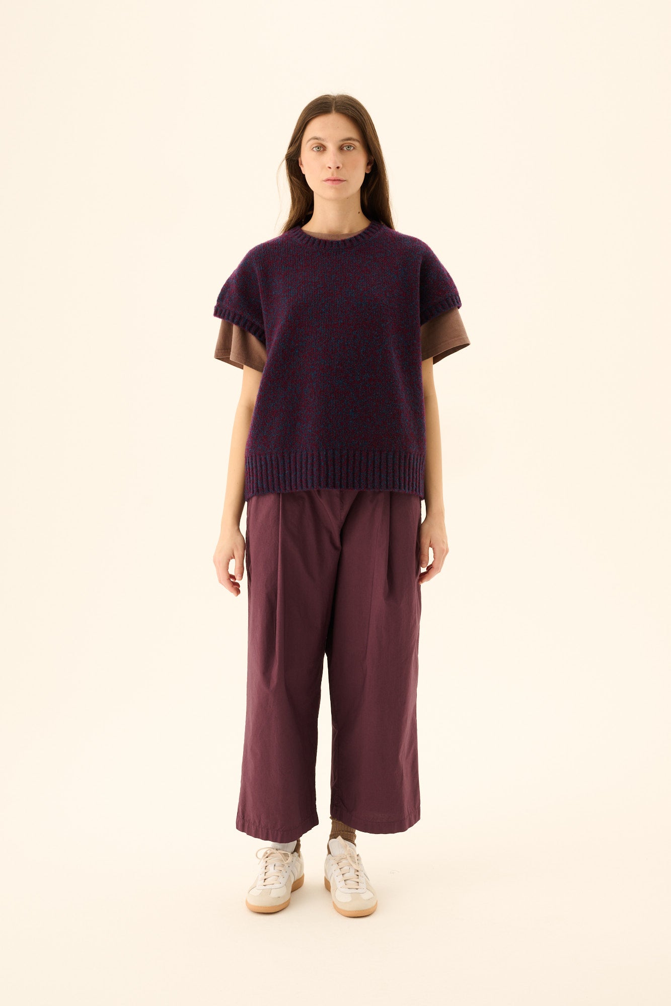 Rue de Tokyo KALINA NOVELTY KNIT Sweater NAVY / AUBERGINE