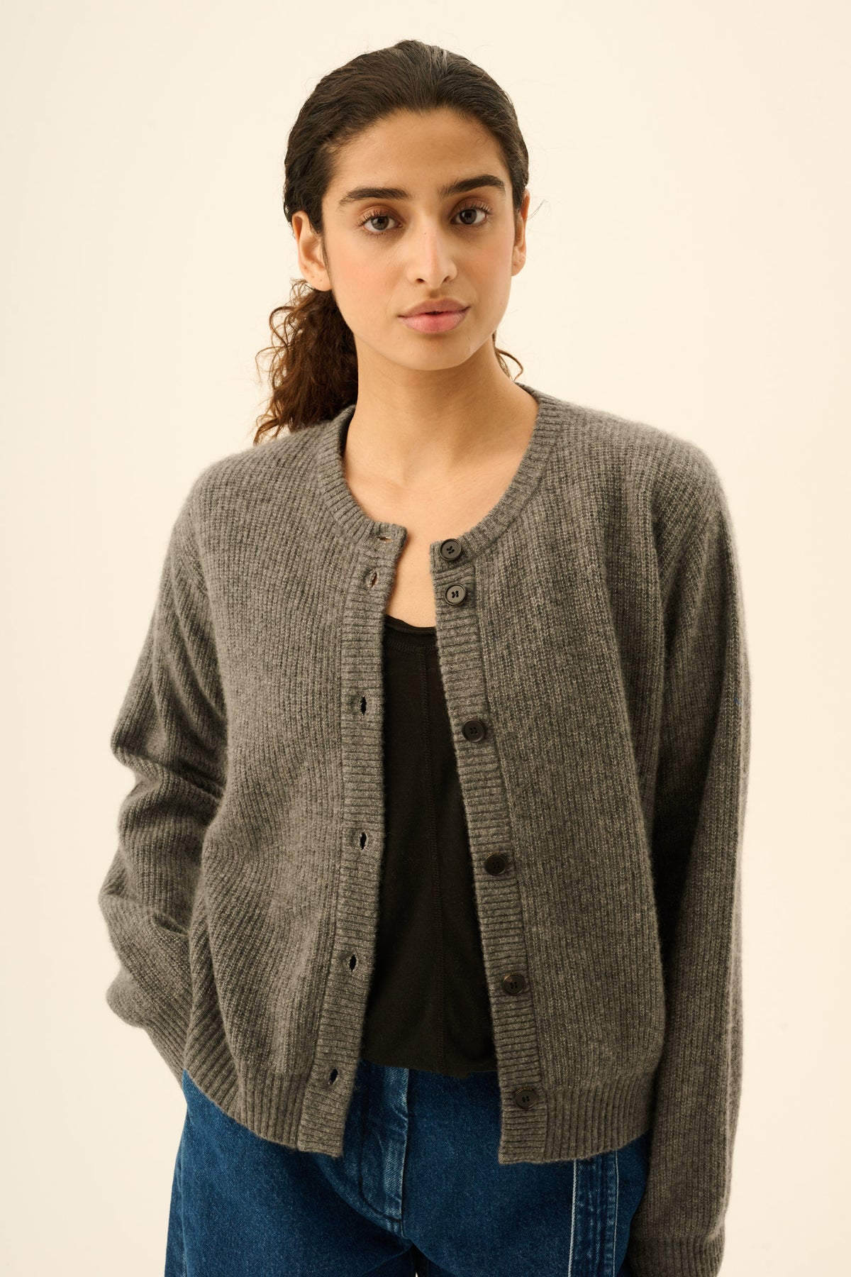 Rue de Tokyo KALINDI CASHMERE SILK Sweater THUNDER