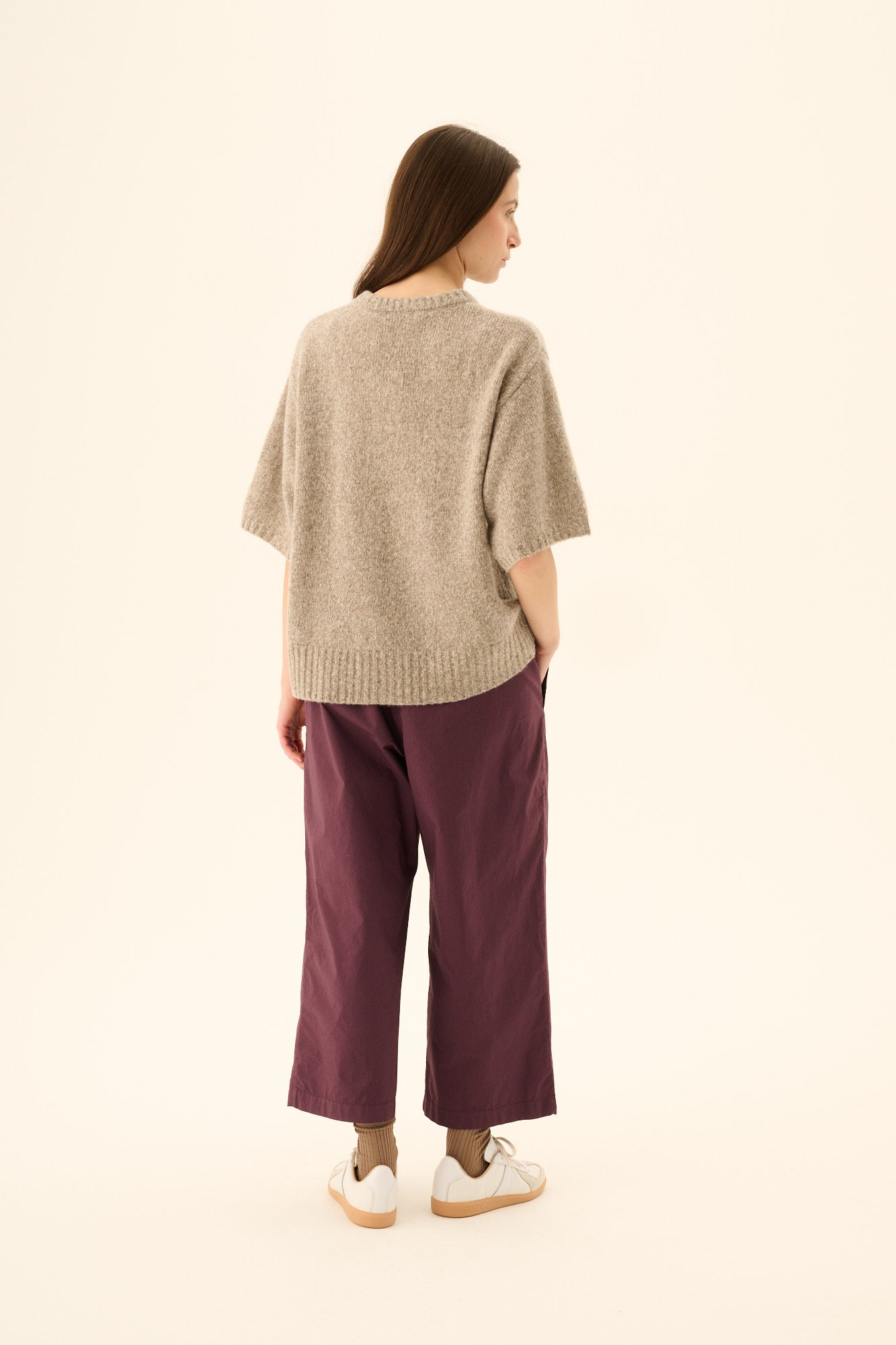 Rue de Tokyo KARA CASHMERE SILK Sweater LIGHT BROWN MELANGE