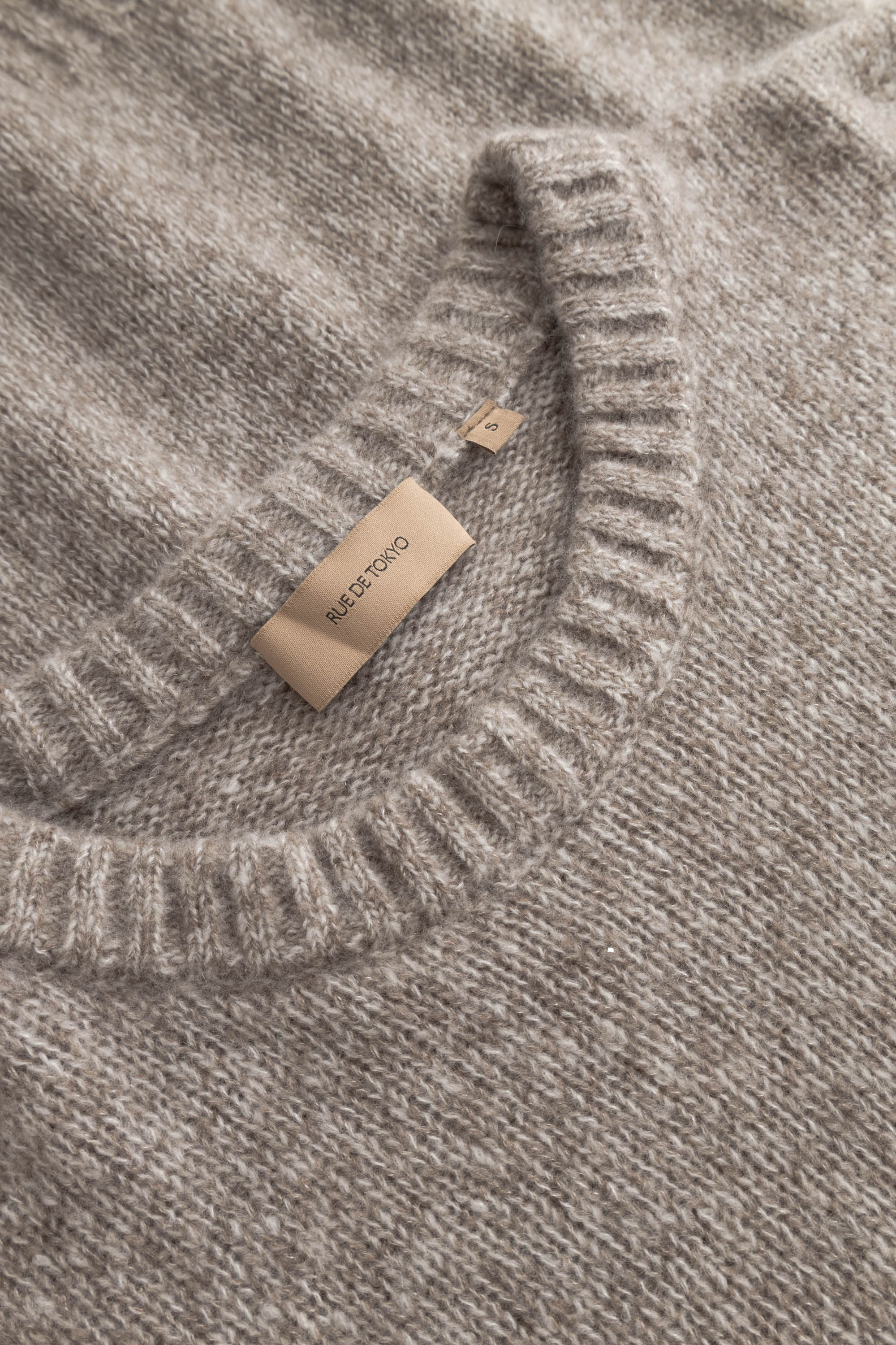 Rue de Tokyo KARA CASHMERE SILK Sweater LIGHT BROWN MELANGE