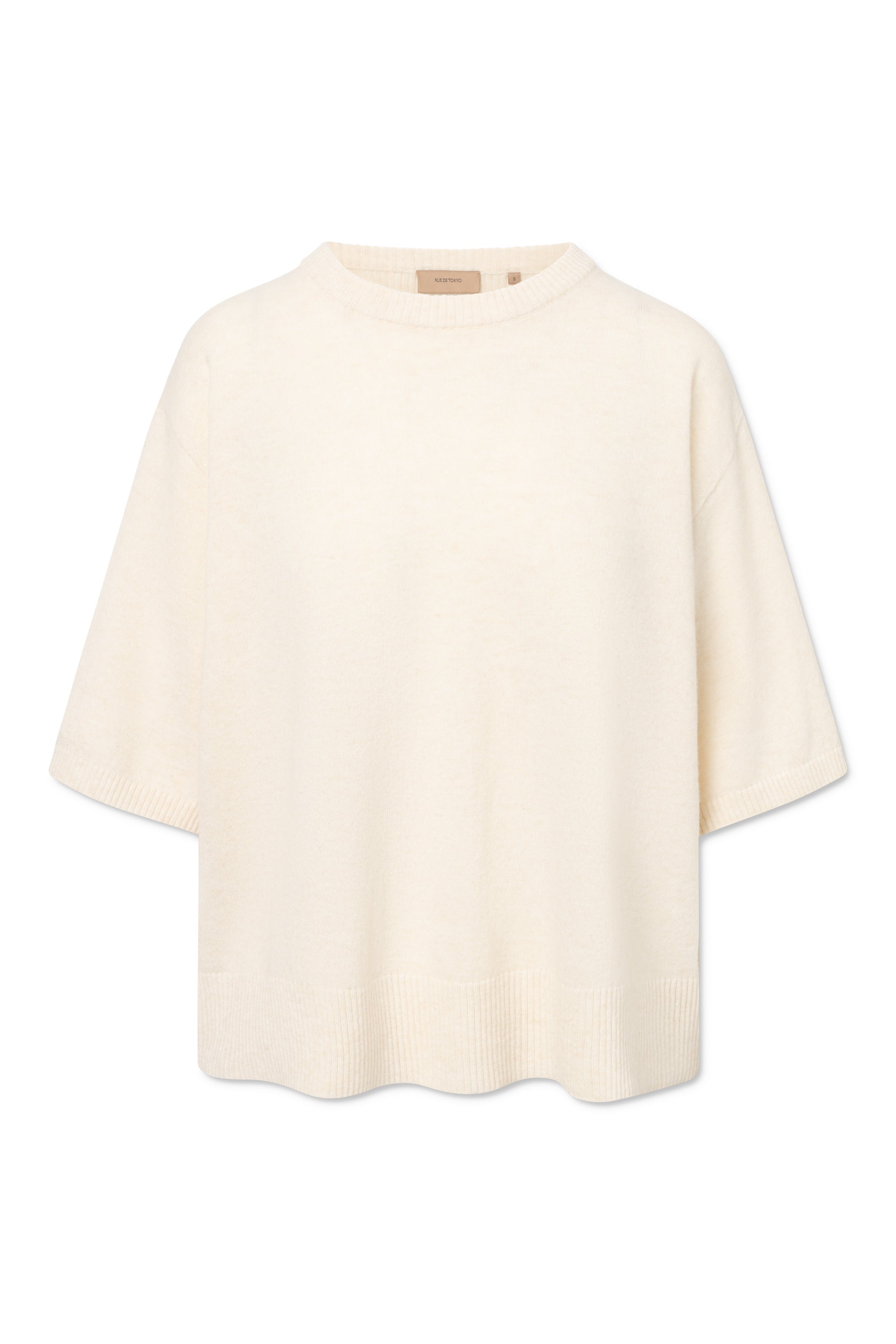 Rue de Tokyo KARA MERINO T-Shirts CREAM