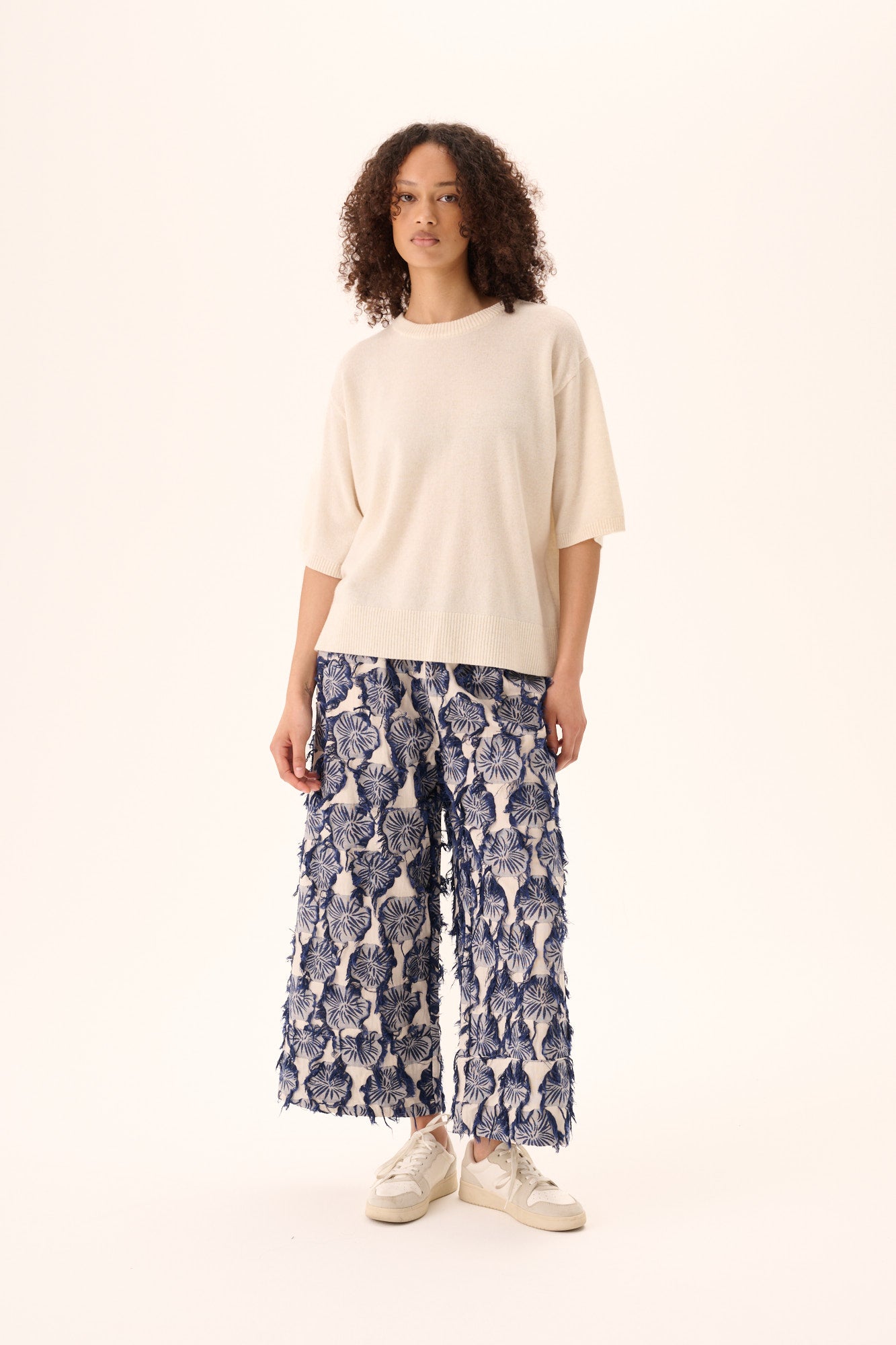 Rue de Tokyo KARA MERINO T-Shirts CREAM