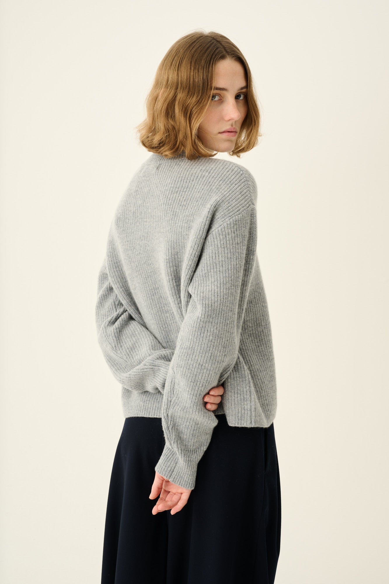 Rue de Tokyo KARLI MERINO CASHMERE BLEND Knitwear GREY MELANGE