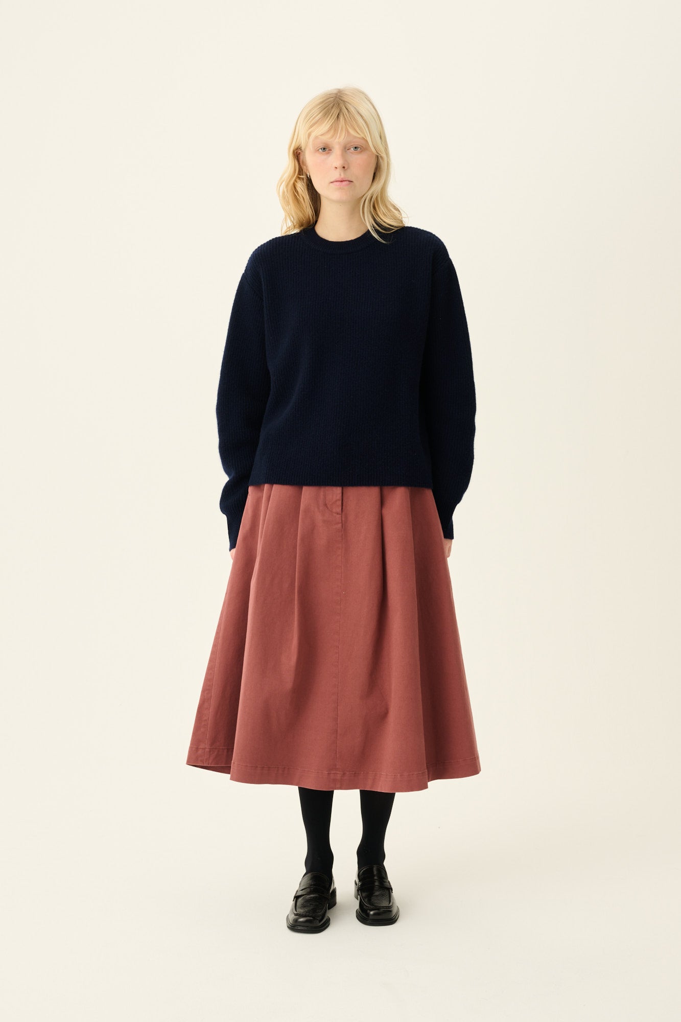 Rue de Tokyo KARLI MERINO CASHMERE BLEND Sweater NAVY