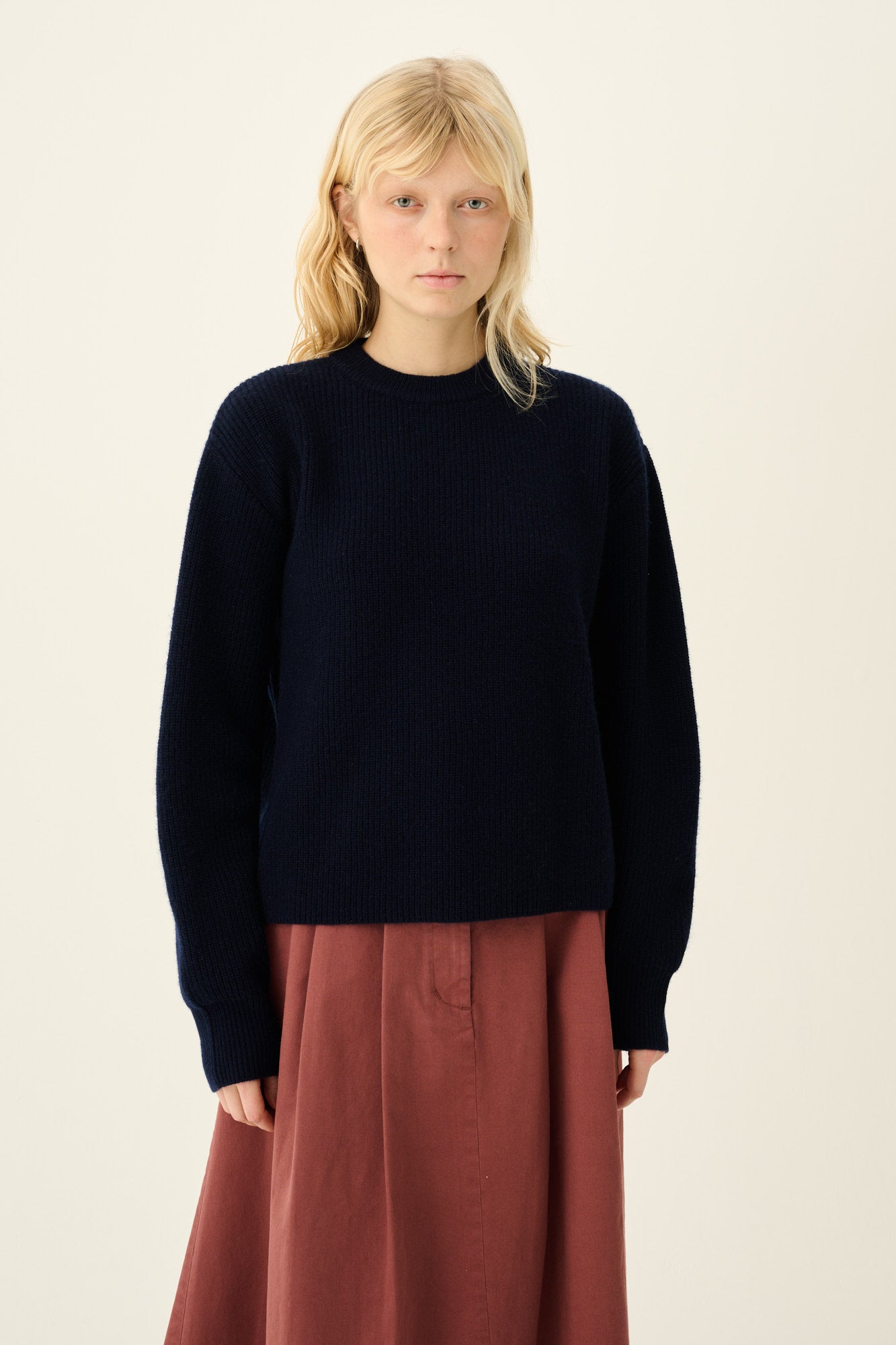 Rue de Tokyo KARLI MERINO CASHMERE BLEND Sweater NAVY