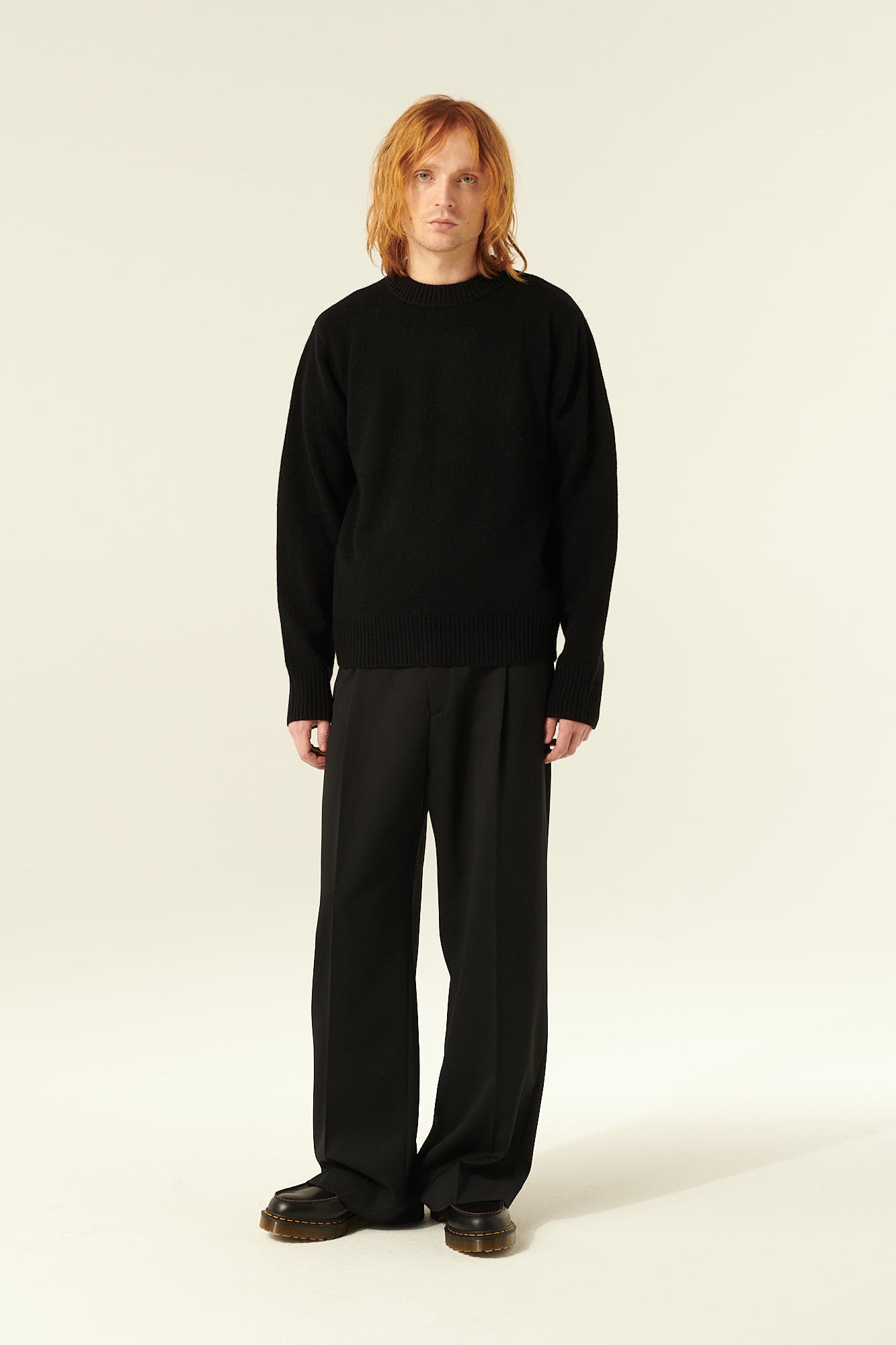 Rue de Tokyo KARLOS MERINO CASHMERE KNIT Knitwear BLACK