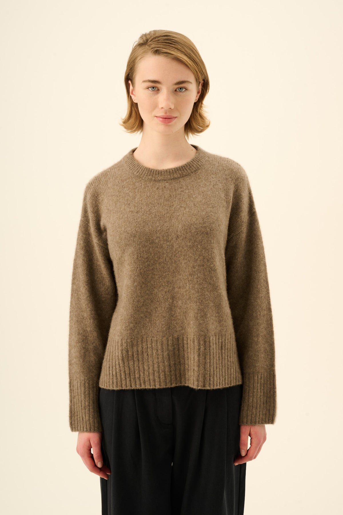 Rue de Tokyo KATH CASHMERE SIILK Sweater HAZELNUT