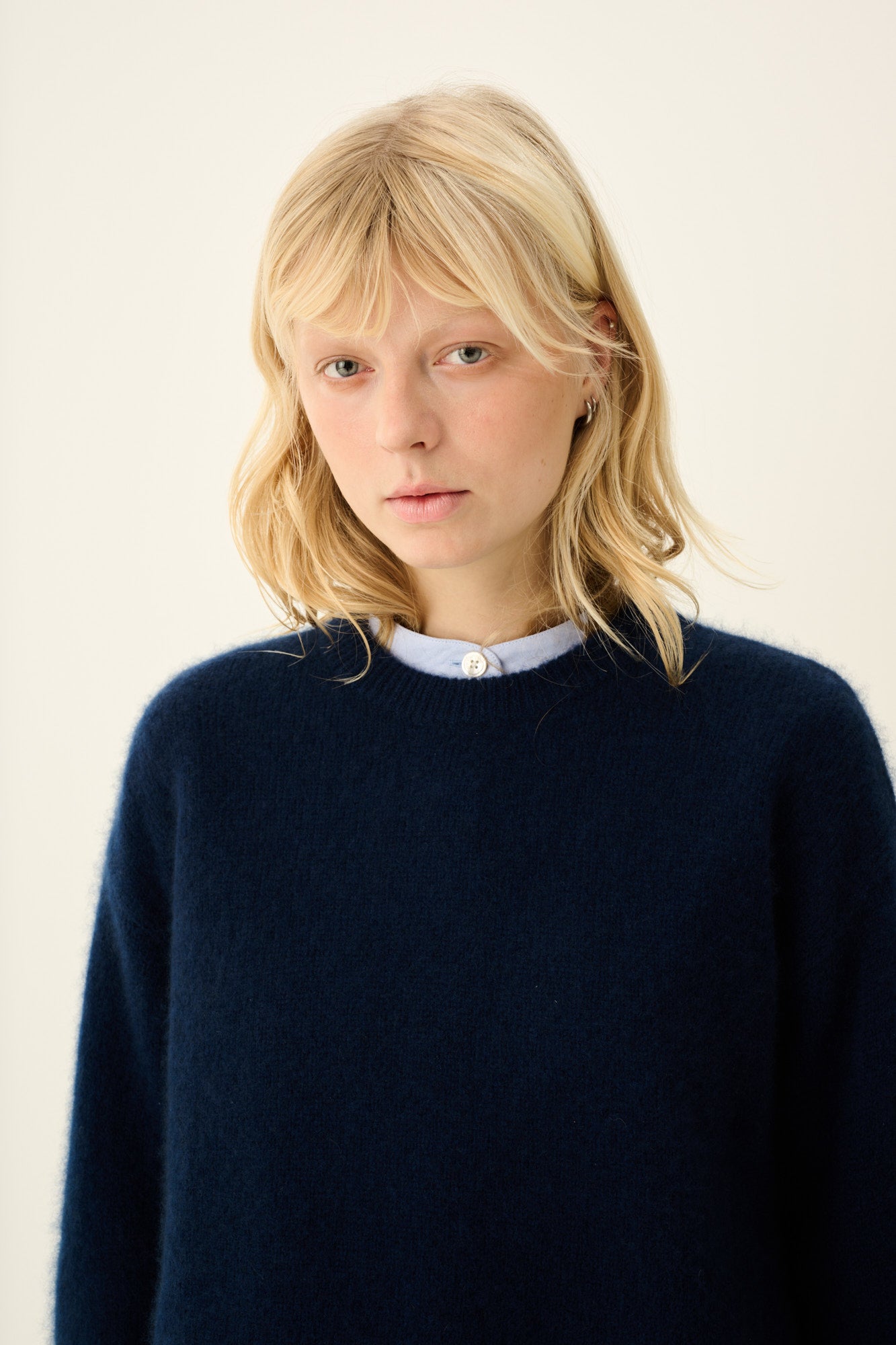 Rue de Tokyo KATH CASHMERE SILK Sweater ECLIPSE NAVY