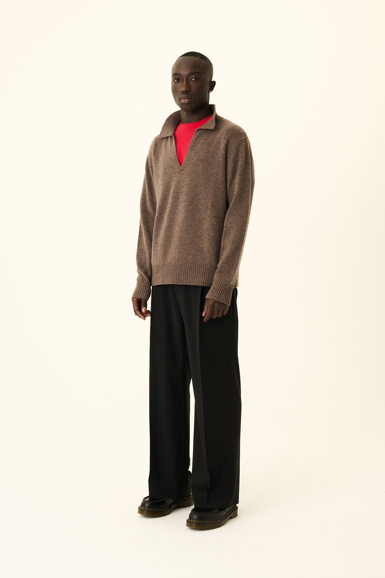 Rue de Tokyo KEITH MERINO CASHMERE BLEND Sweater BROWN