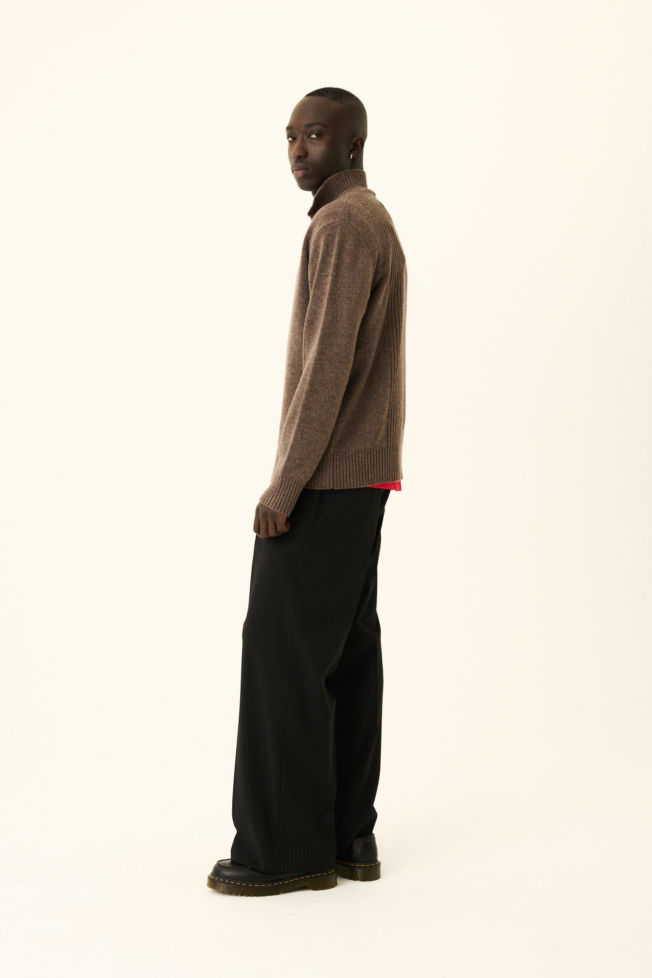 Rue de Tokyo KEITH MERINO CASHMERE BLEND Sweater BROWN