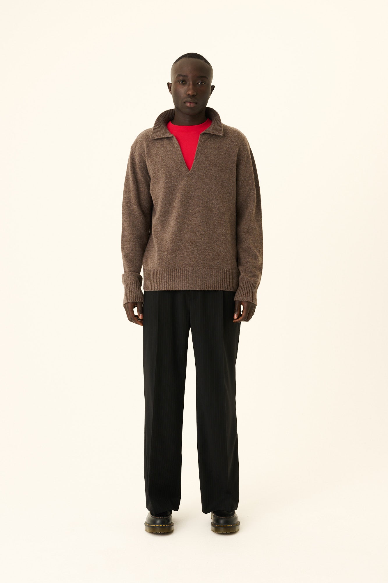Rue de Tokyo KEITH MERINO CASHMERE BLEND Sweater BROWN