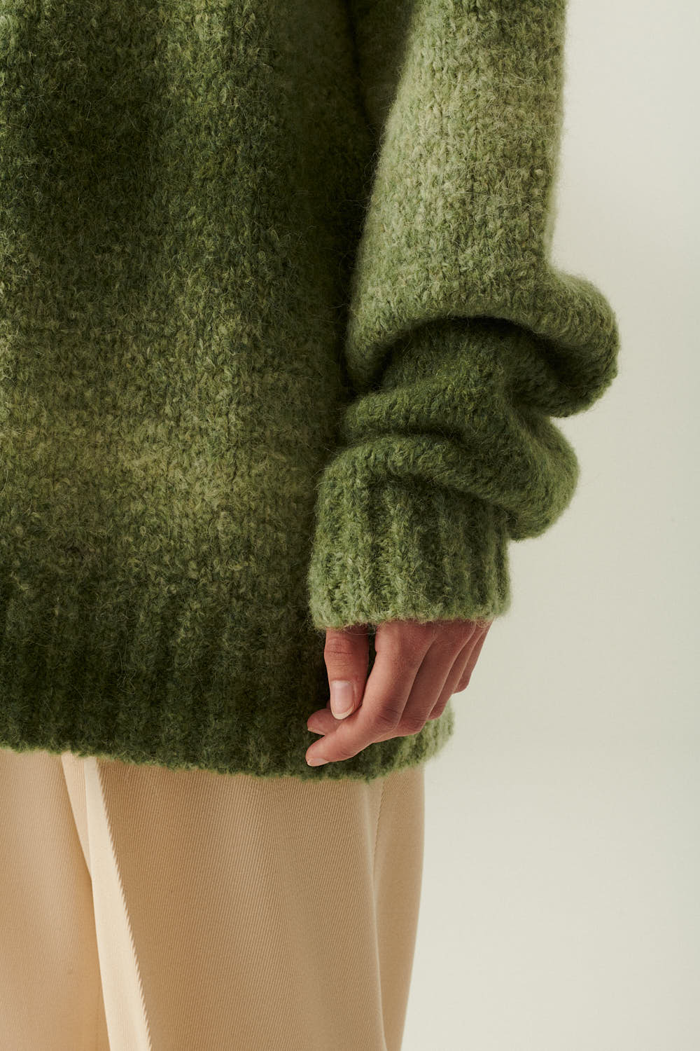 Rue de Tokyo KENT ALPACA WOOL SWEATER GREEN