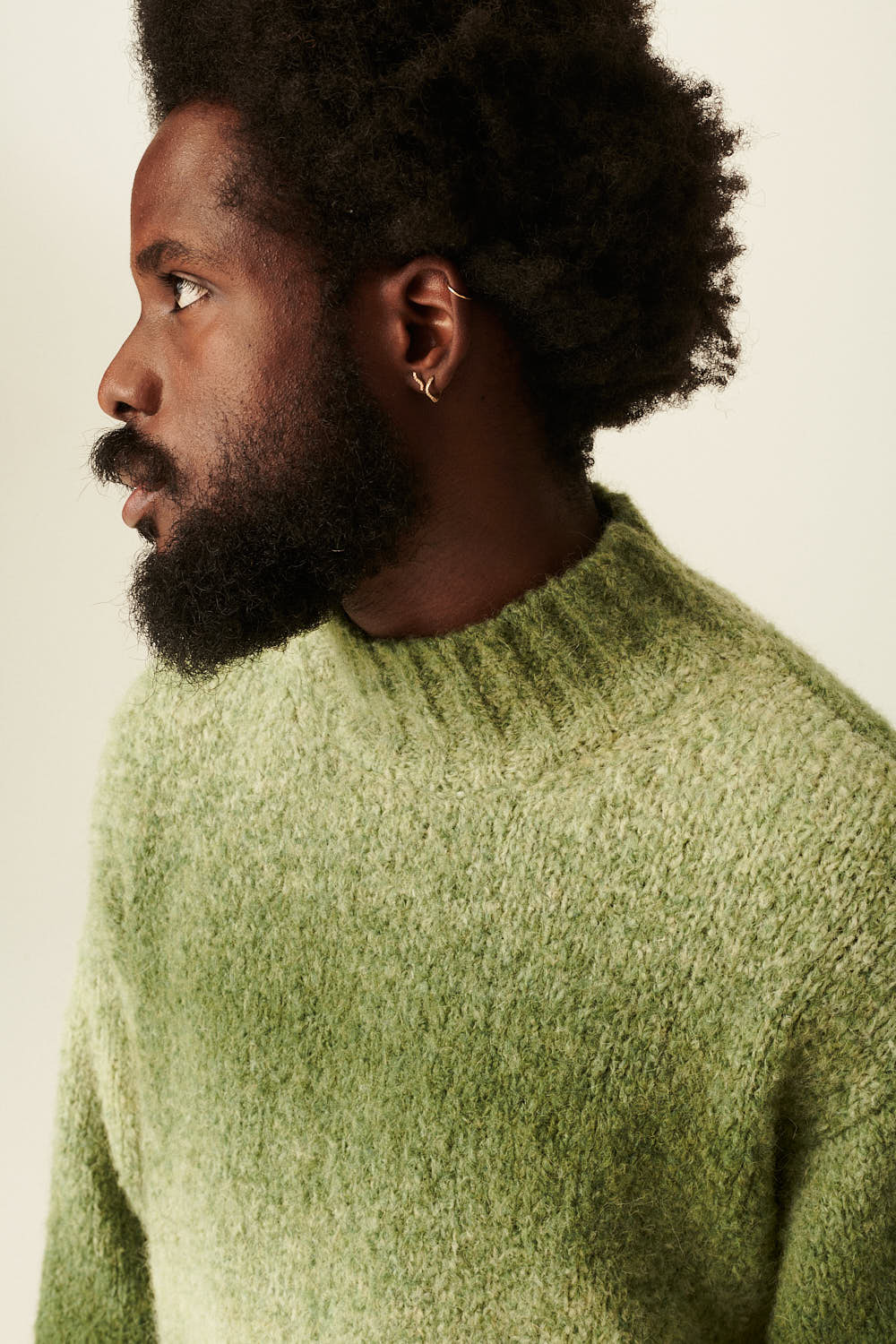 Rue de Tokyo KENT ALPACA WOOL SWEATER GREEN