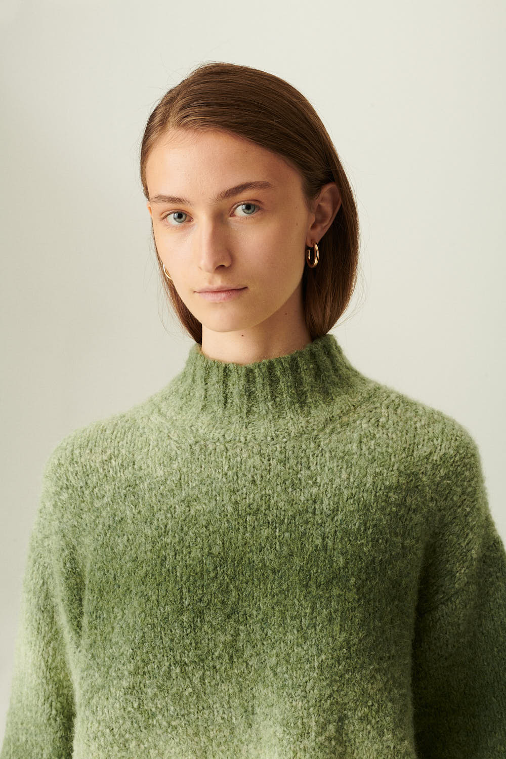 Rue de Tokyo KENT ALPACA WOOL SWEATER GREEN