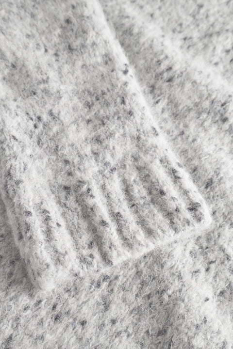 Rue de Tokyo KENT PUFF ALPACA KNIT SWEATER SNOW WHITE / BLACK