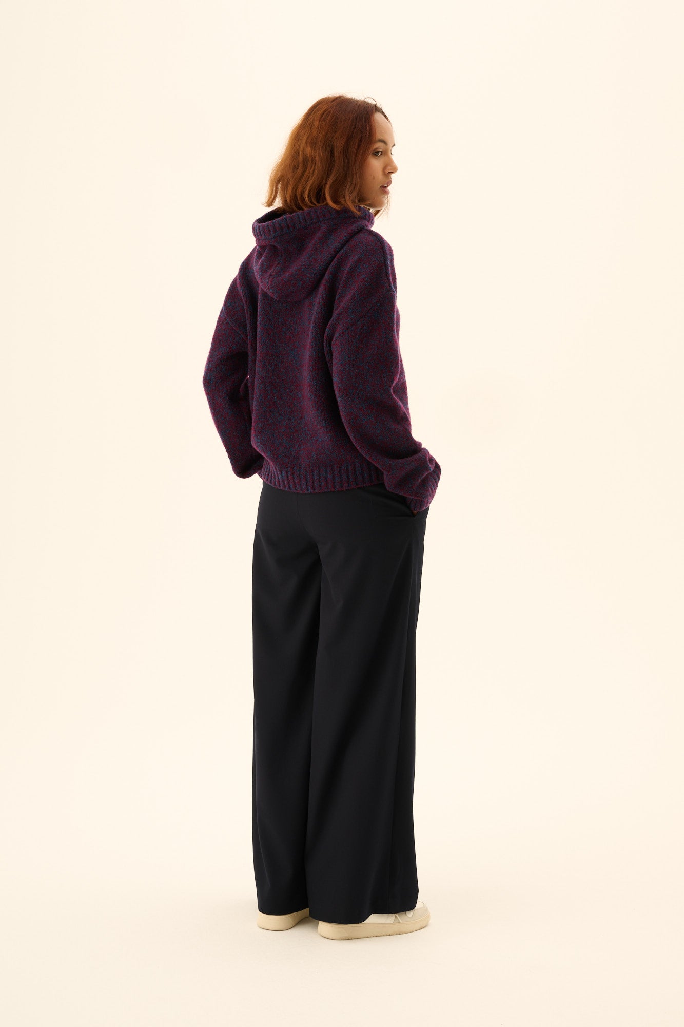 Rue de Tokyo KESAR NOVELTY KNIT Sweater NAVY / AUBERGINE