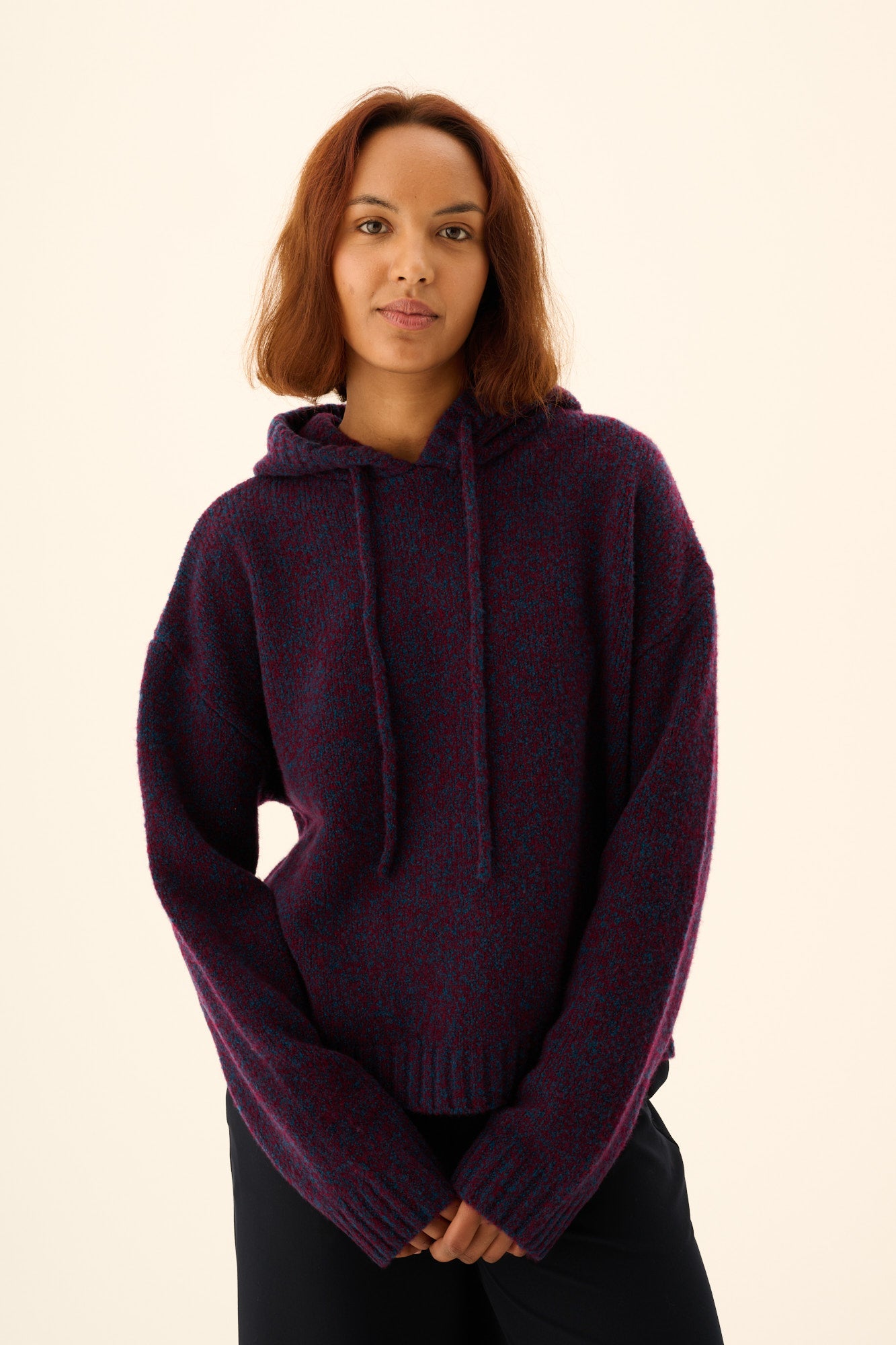 Rue de Tokyo KESAR NOVELTY KNIT Sweater NAVY / AUBERGINE
