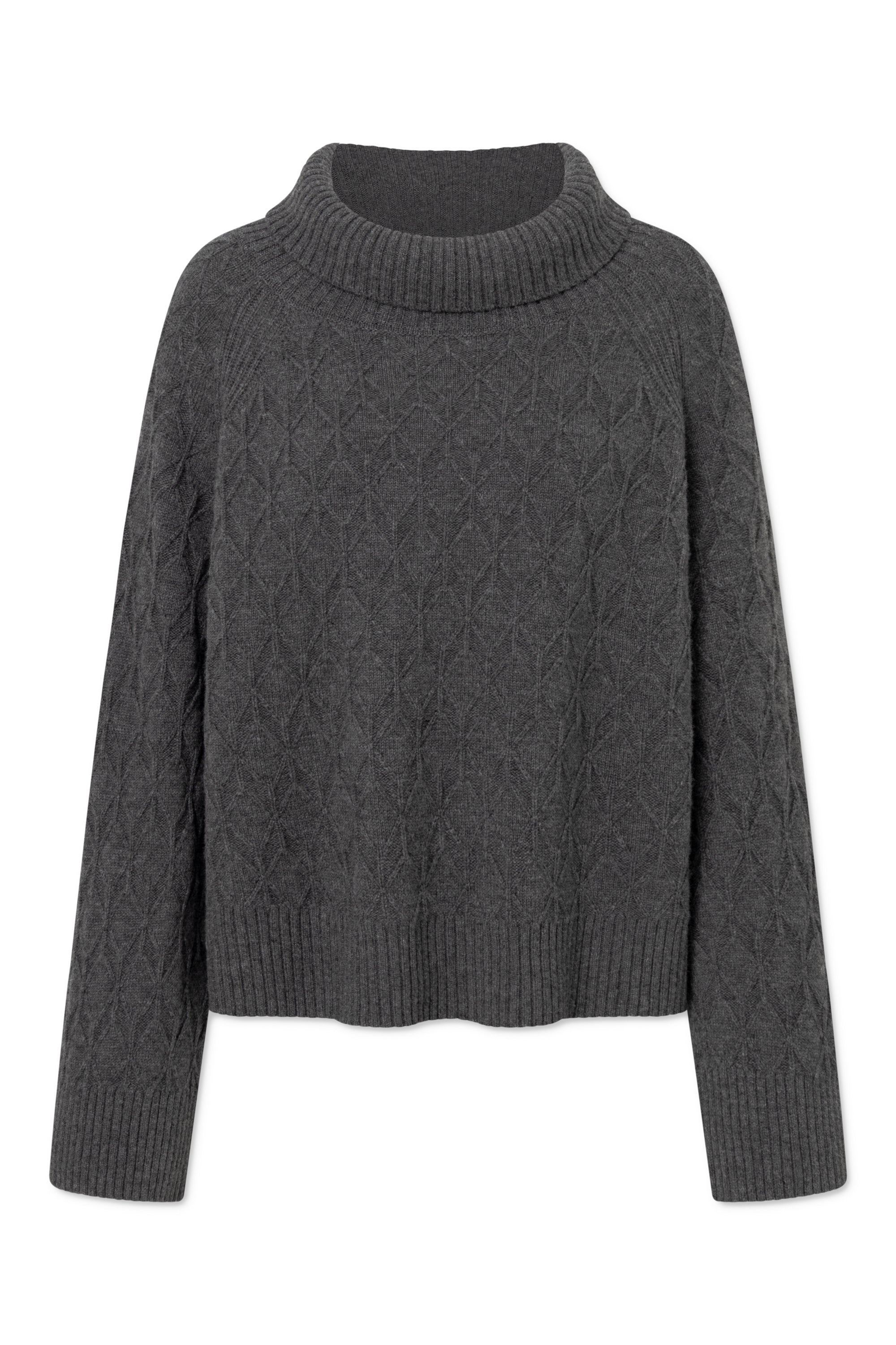 Rue de Tokyo KIMIKO MERINO CASHMERE Sweater DARK GREY MELANGE