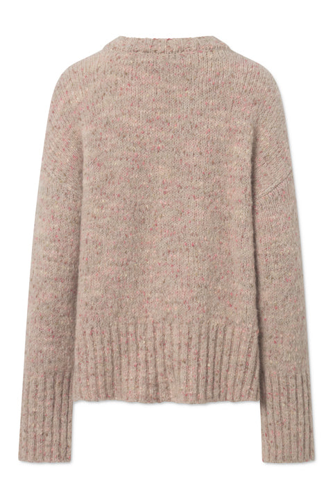Rue de Tokyo KIM PUFF ALPACA KNIT SWEATER BEIGE / PINK