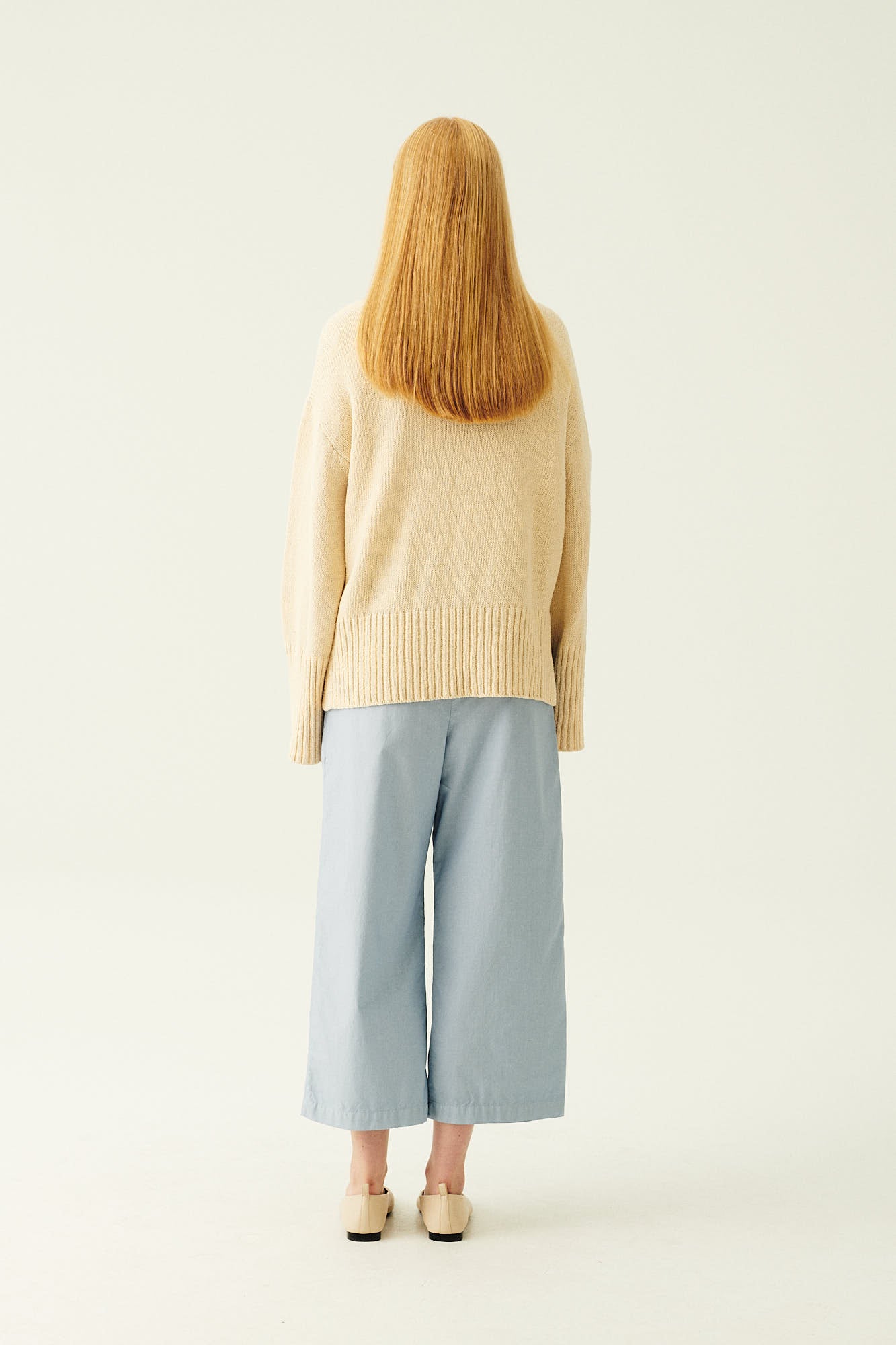 Rue de Tokyo KIM STRUCTURED COTTON SWEATSHIRTS EGGSHELL