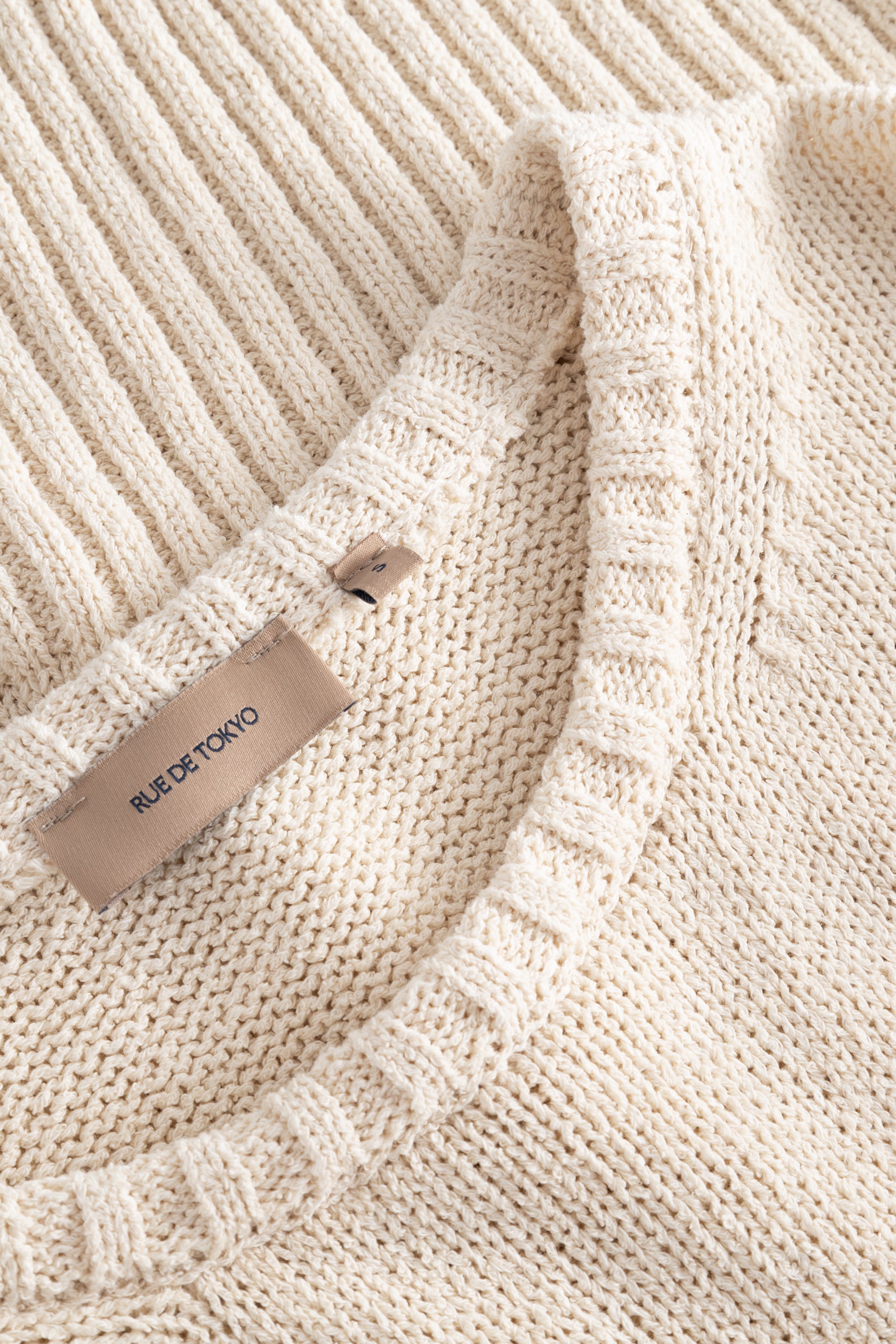 Rue de Tokyo KIM STRUCTURED COTTON SWEATSHIRTS EGGSHELL