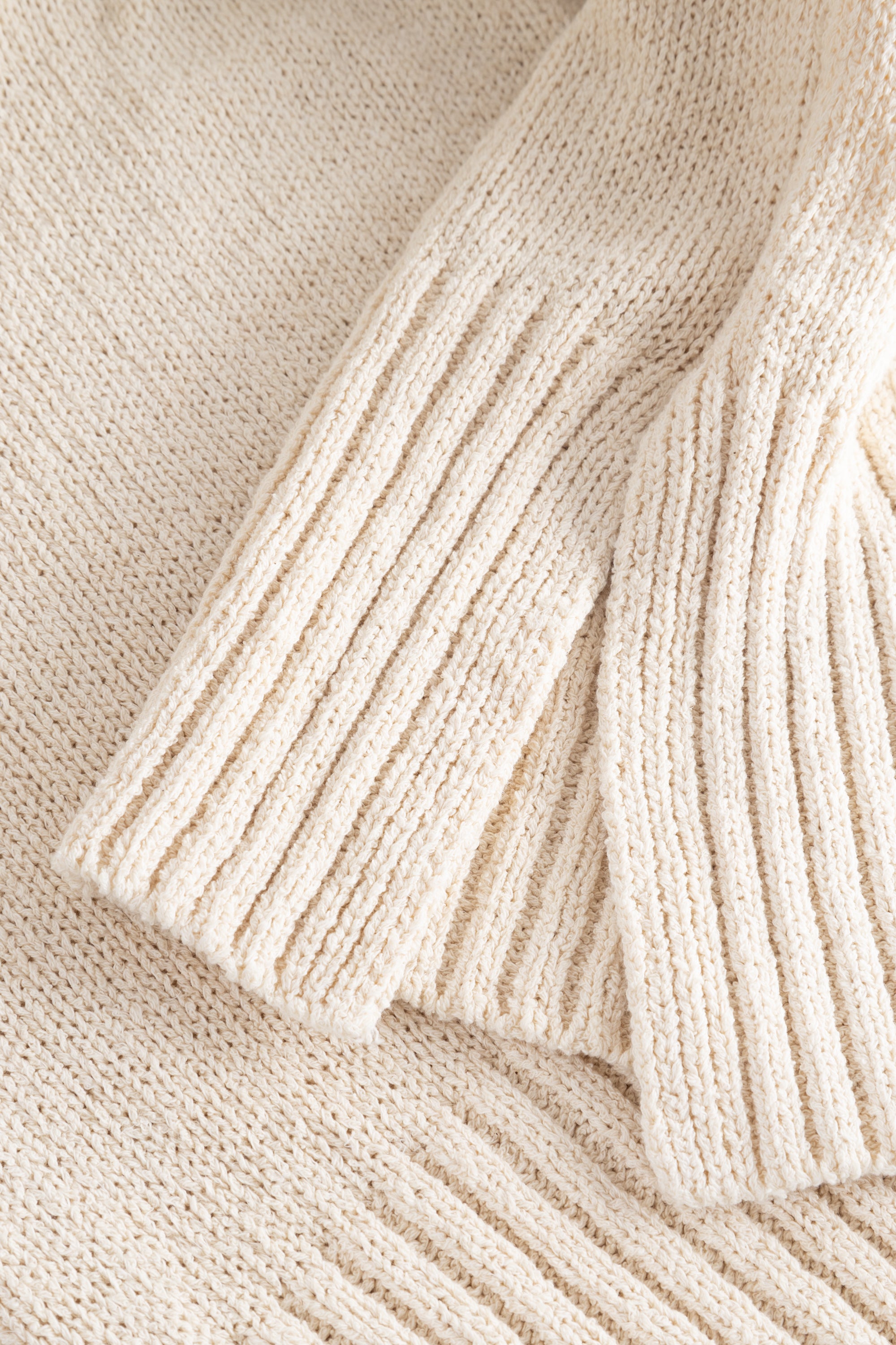 Rue de Tokyo KIM STRUCTURED COTTON SWEATSHIRTS EGGSHELL